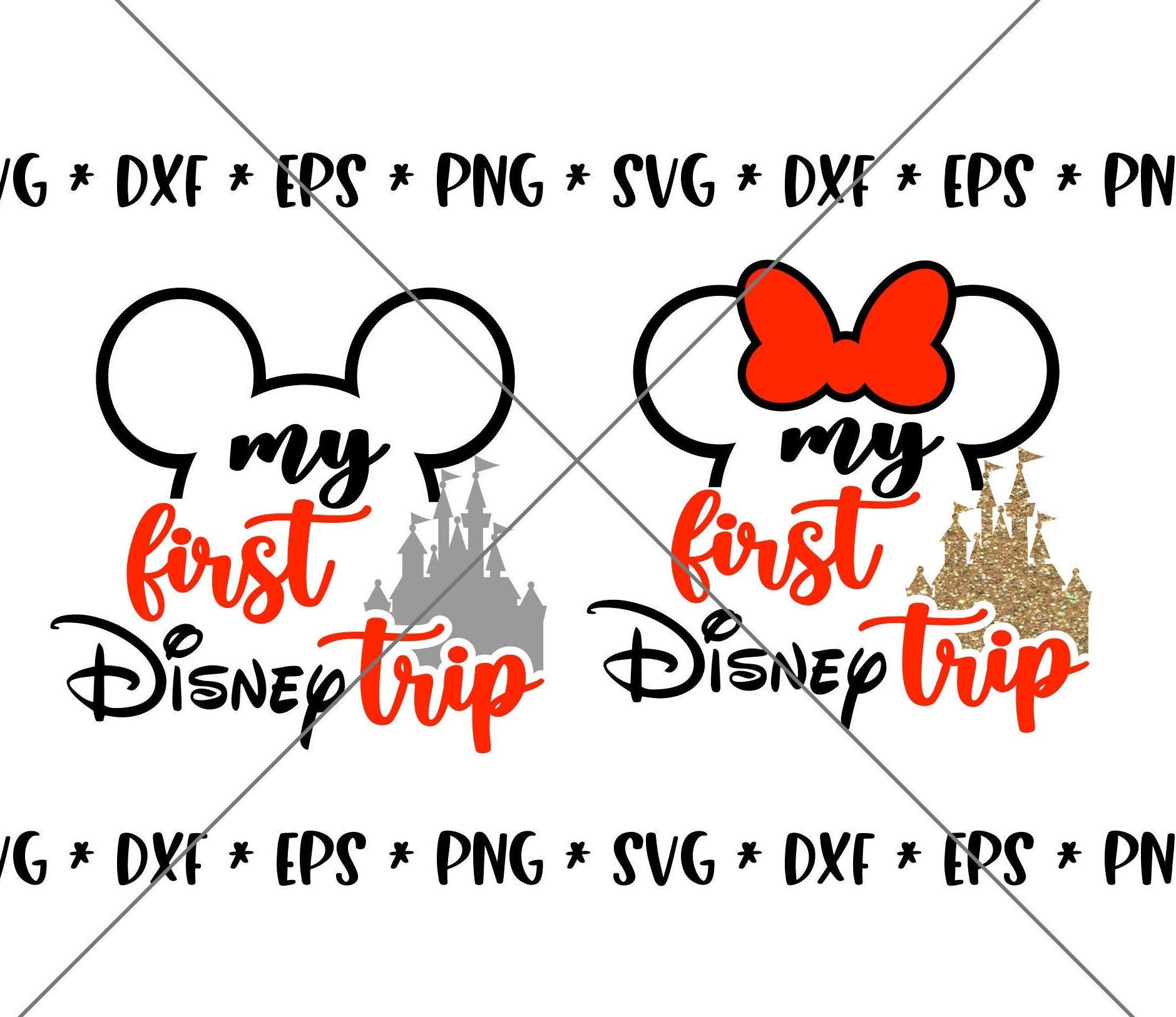 SALE!! First Trip Mouse SVG, Disney svgs, DXF, eps, png Instant Download File, Disney World Family Trip svg Disney land first trip--MT55