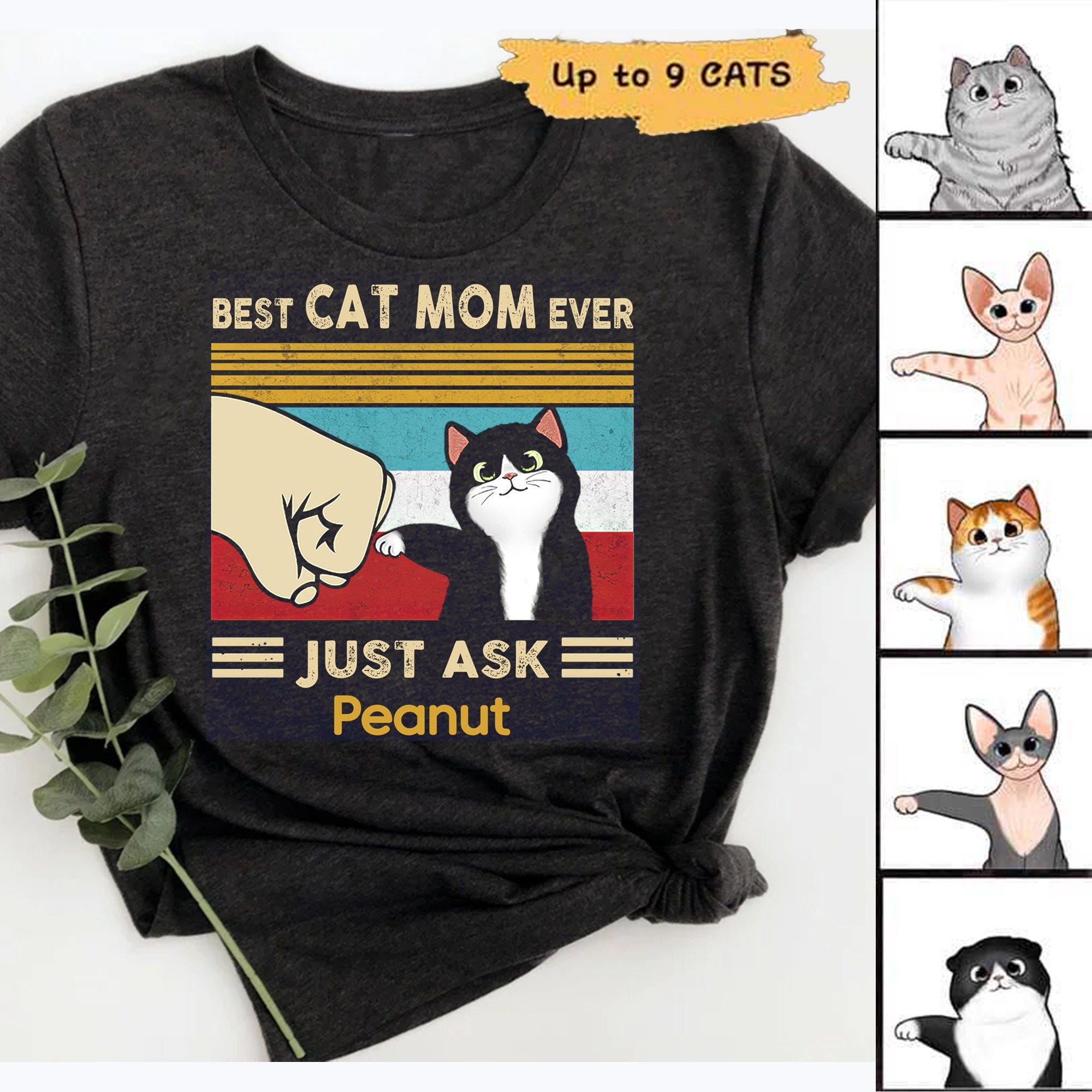 Personalized Best Cat Mom Ever Shirt, Cat Owners Shirt, Cat Mom, Mother