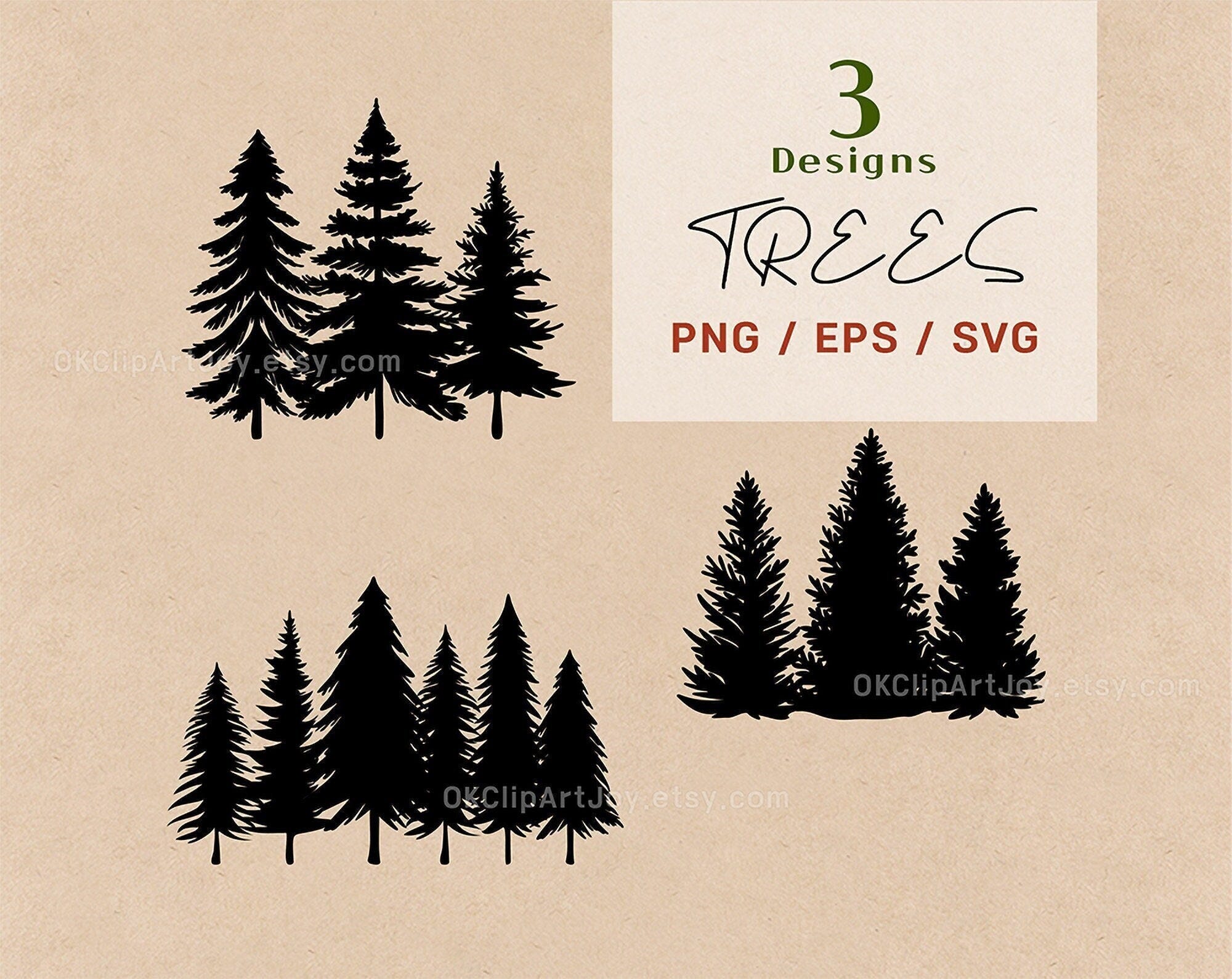 Tree Line Svg, Forest Svg, Tree Svg, Tree Silhouette Svg, Treeline Svg, Pine Tree Svg, Trees Svg, Silhouette Png, Christmas Tree Clipart