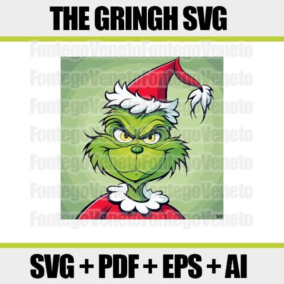 The Grinch Svg, Grinch Face SVG, Christmas Grinch Face, Grinch Clipart, Grinch Smile, svg for cricut, Instant Download