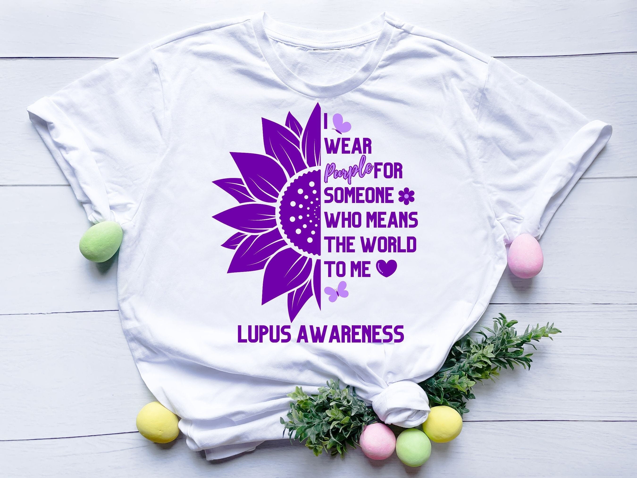 I Wear Purple For Someone Who Means The World To Me Lupus Awareness Svg Png