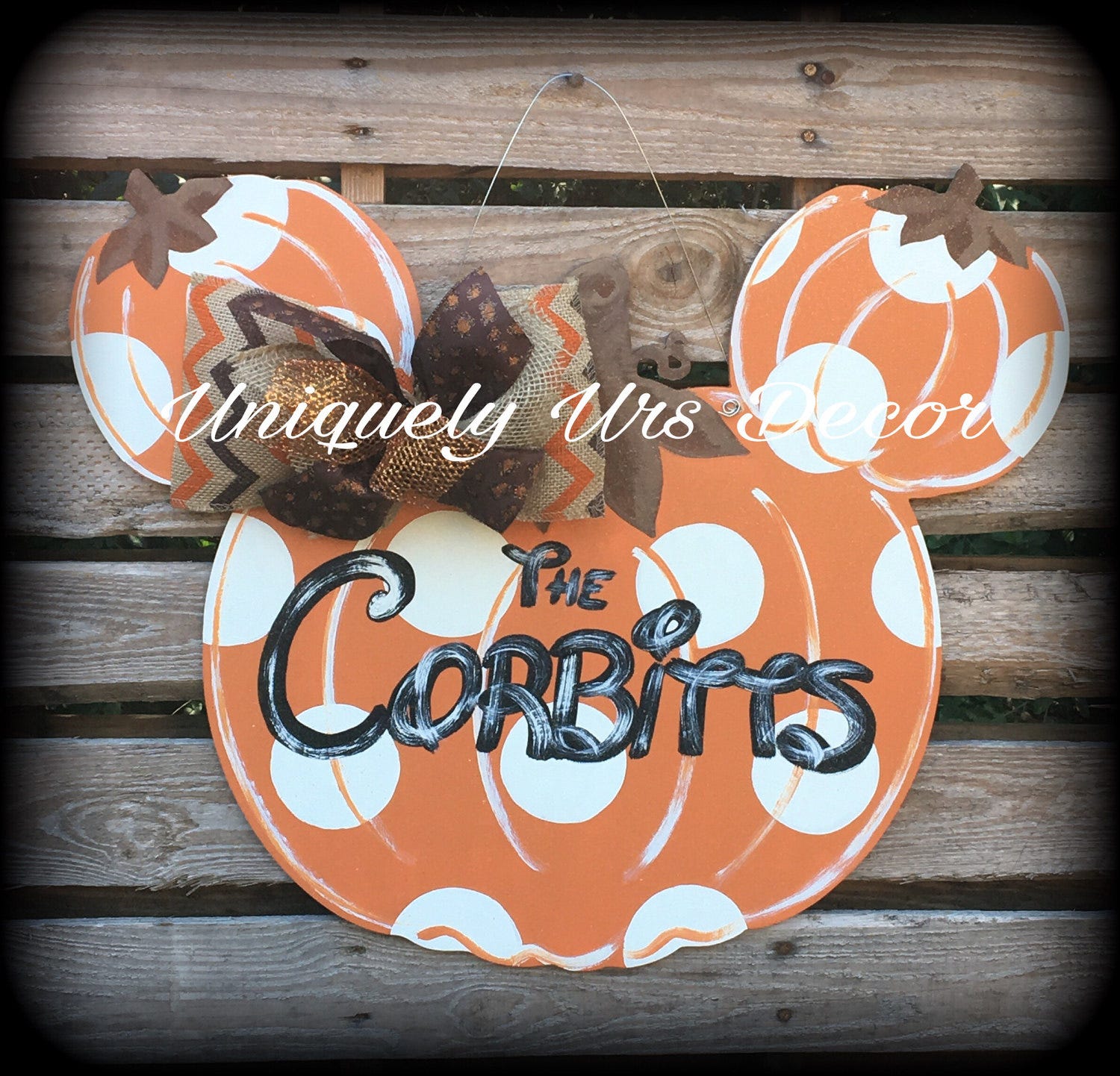 Pumpkin Door Hanger, Mickey Mouse Door Hanger, Fall Door Hanger, Door Hanger