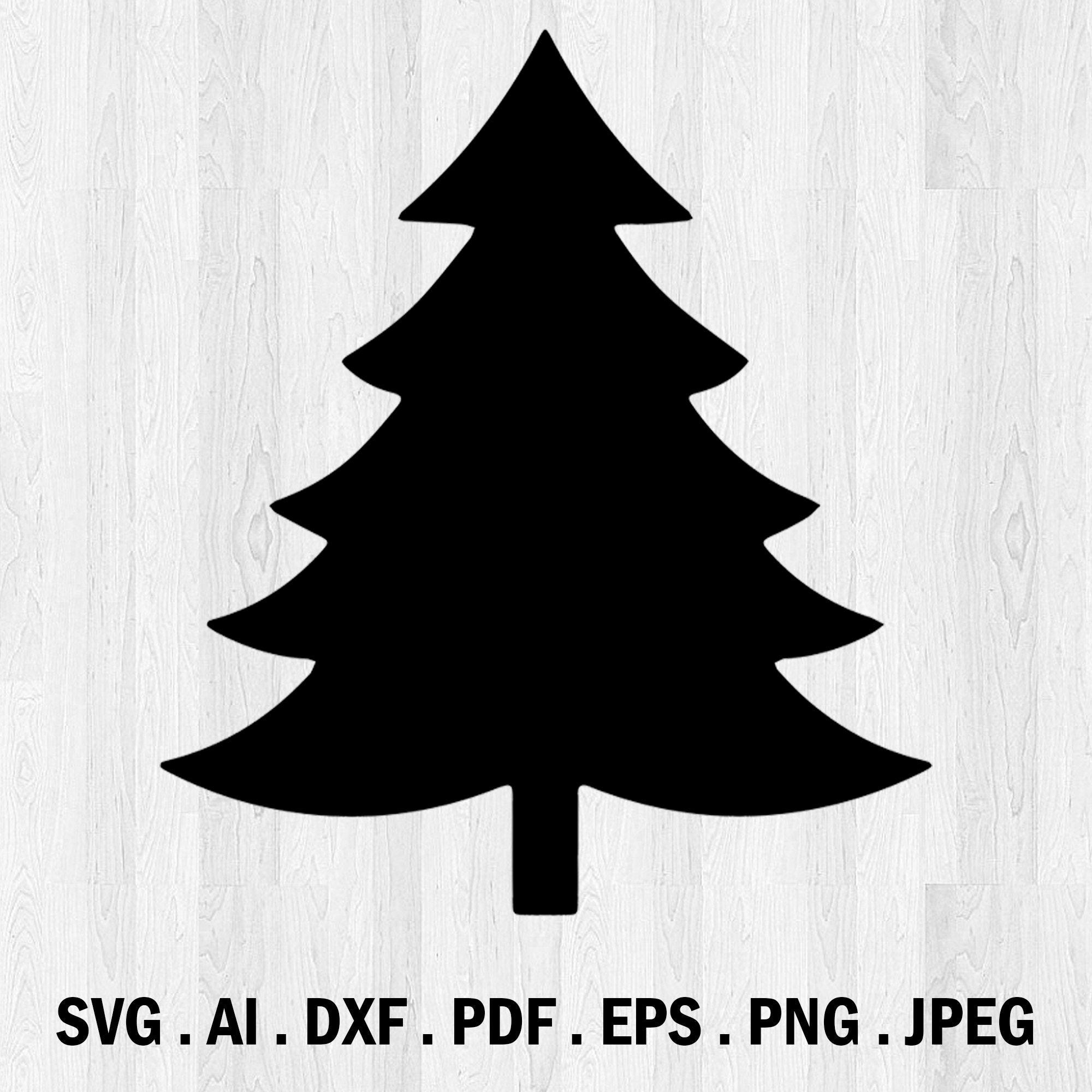 Christmas Tree SVG, Christmas SVG, Pine Tree SVG, Digital Download, Cricut, Silhouette, Glowforge (individual svg/dxf/png/jpeg files)