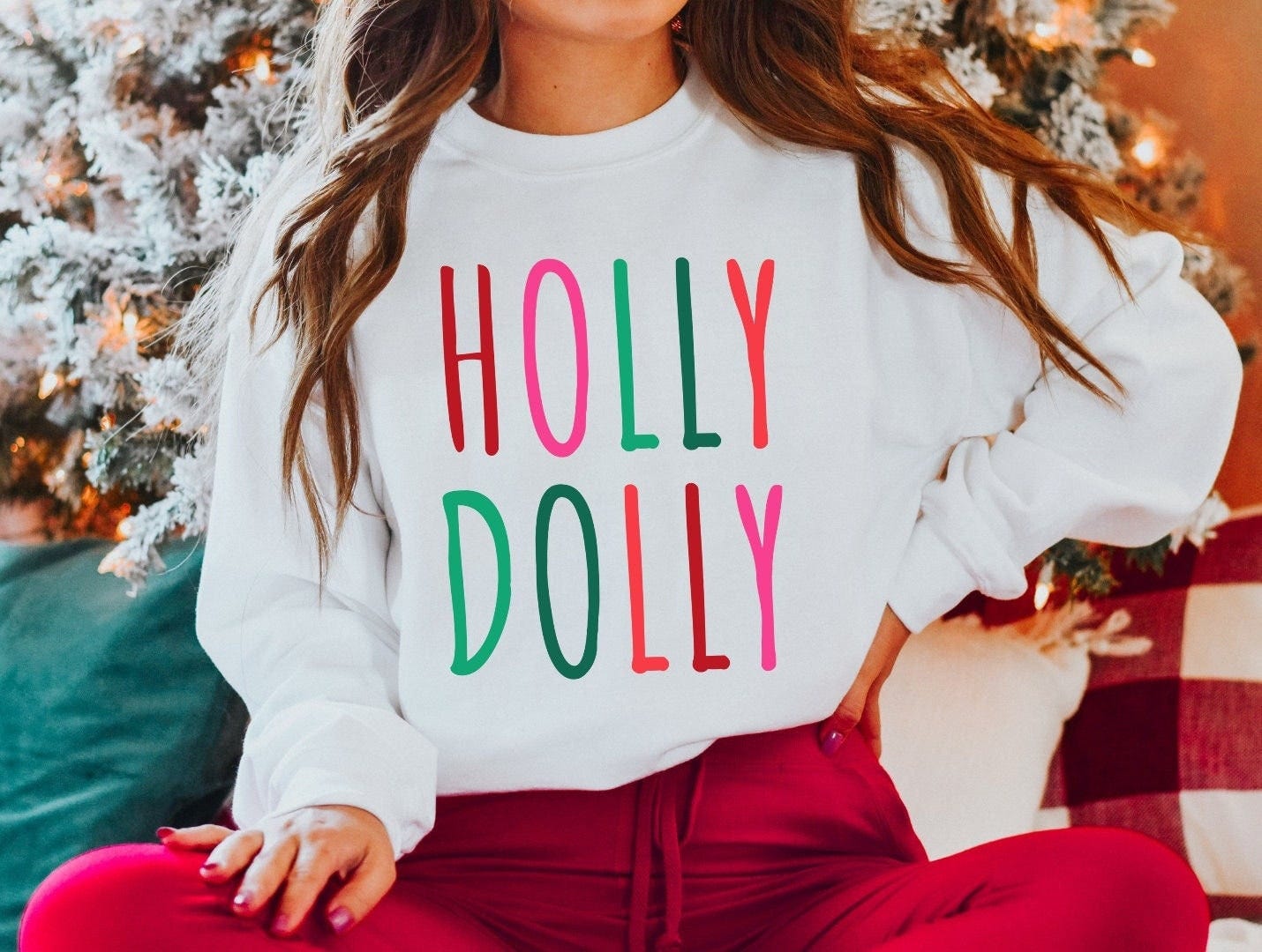 Have a Holly Dolly Christmas Sweatshirt for Fans of Country Music Sweatshirt for Christmas, Unisex Sweatshirt for Christmas