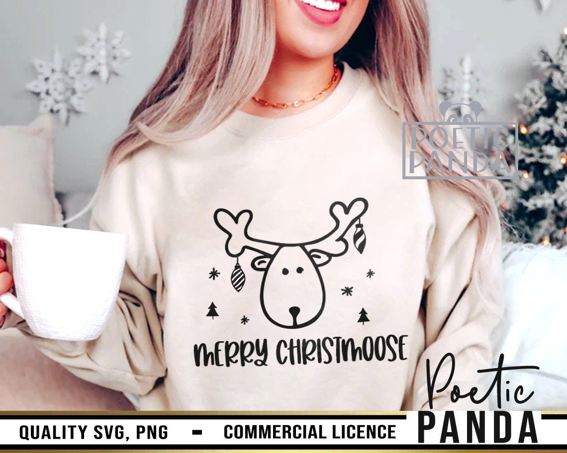 Merry Christmoose SVG PNG, Believe Svg, Cute Christmas Shirt Svg, Kids Christmas Svg, Reindeer Svg, Most Likely Svg, Merry Christmas Svg