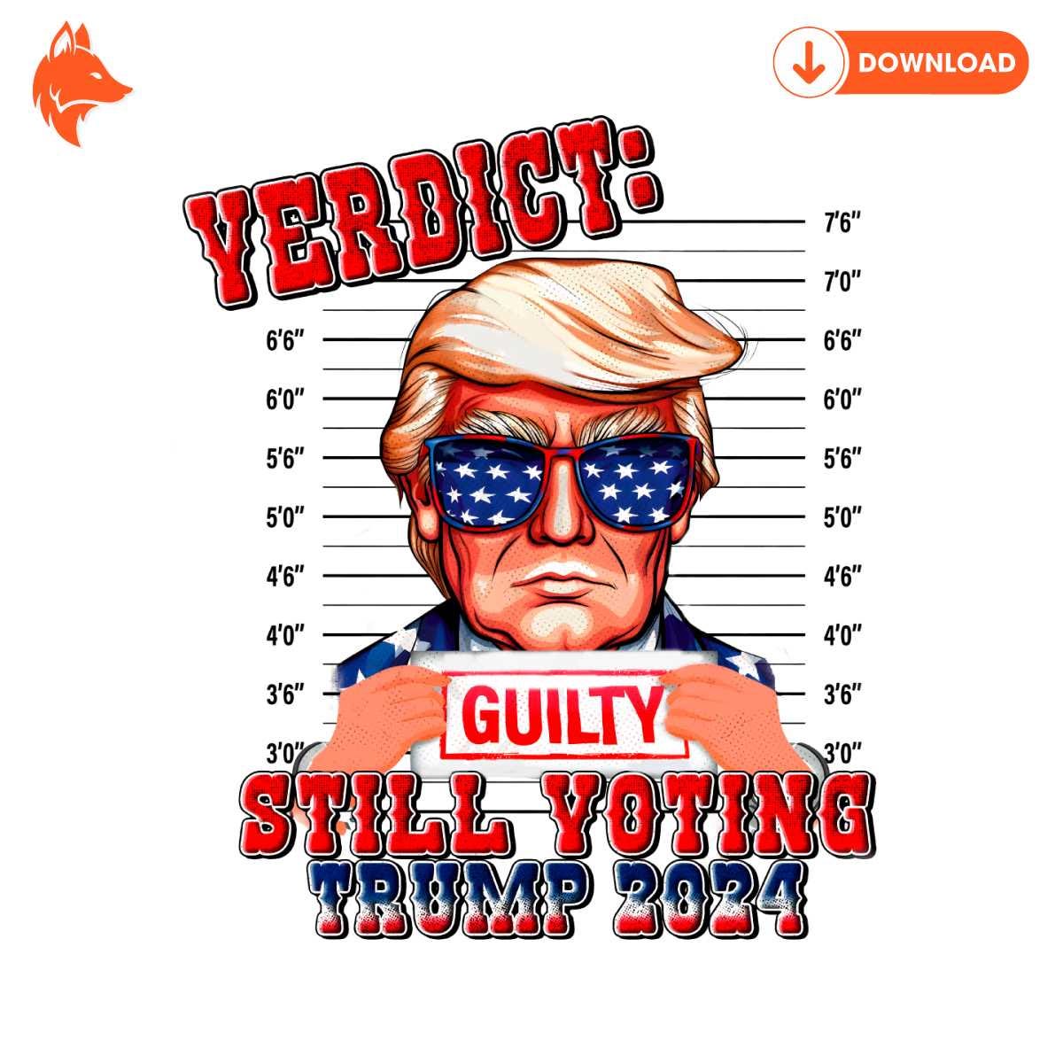 Free Verdict Guilty Still Voting Trump 2024 PNG