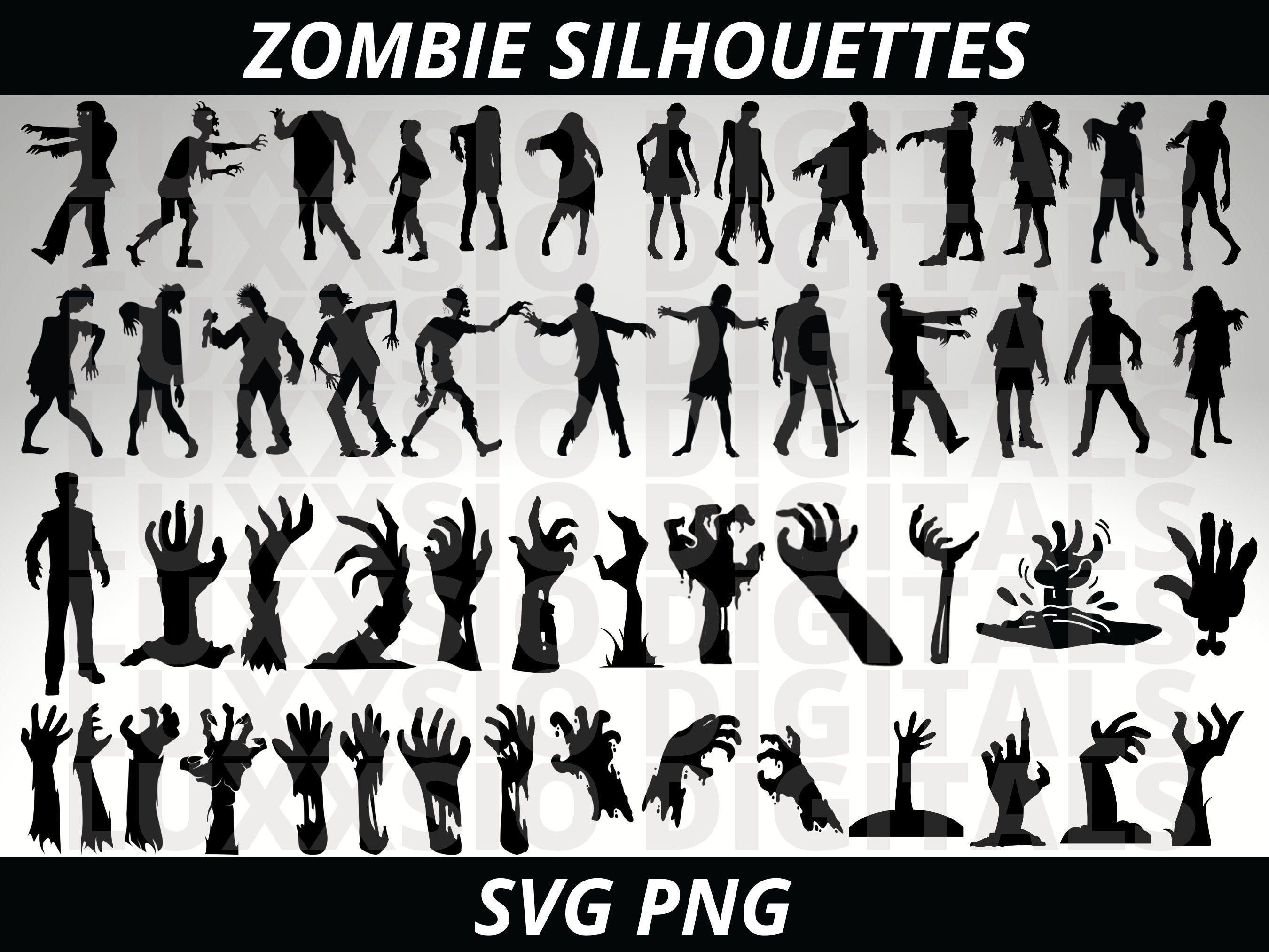 Zombie Svg, Zombie Silhouette, Halloween Svg, Horror Svg, Spooky svg, Zombie Png, Zombie Clipart, Zombie Hand Svg, Svg Files For Cricut, Png