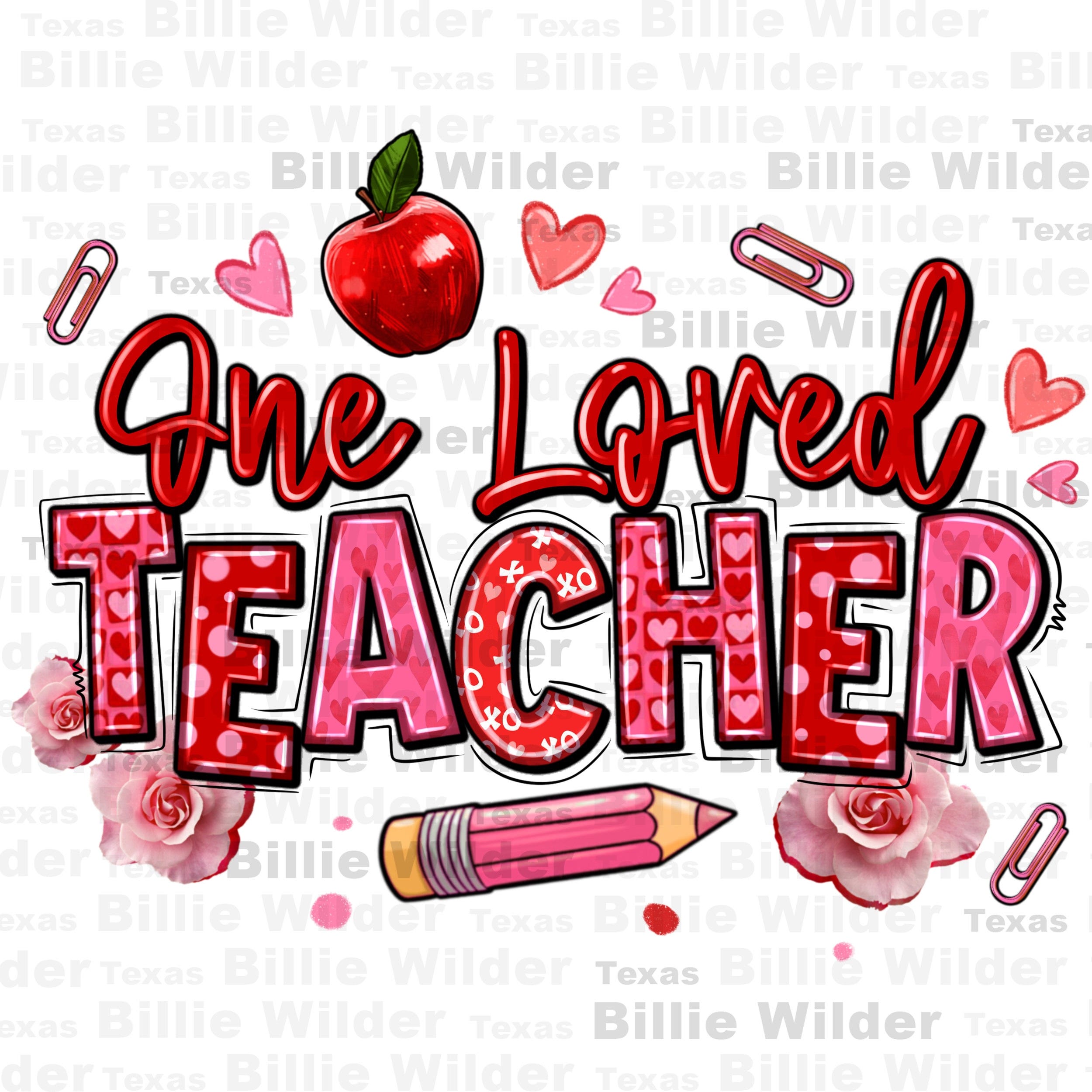 One loved Teacher png sublimation design download, Teacher png, Teacher love png, Teacher