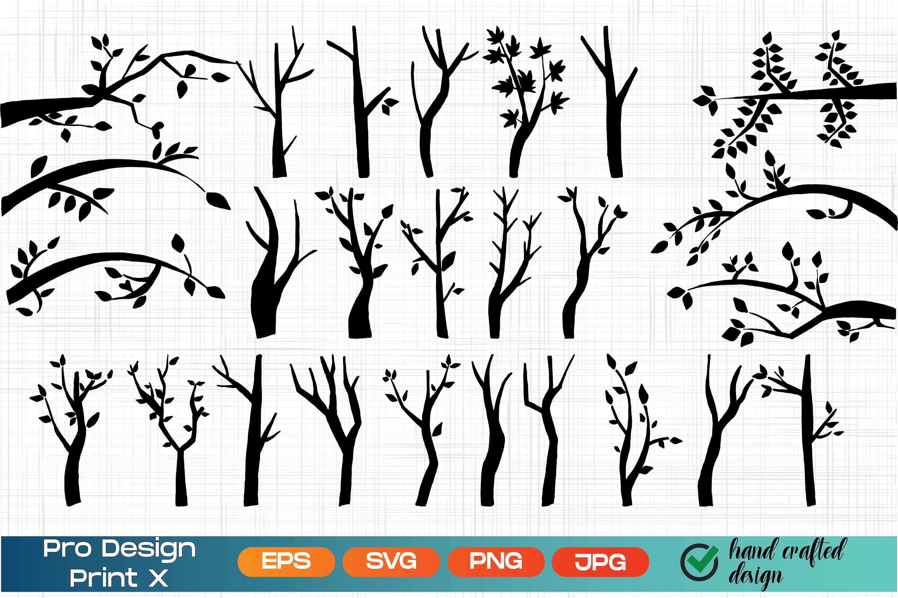 Tree branch svg, Branch silhouettes, Leaf Branch clipart, Tree vector svg, Bare branch svg, Branch vector svg, Forest silhouette svg, png