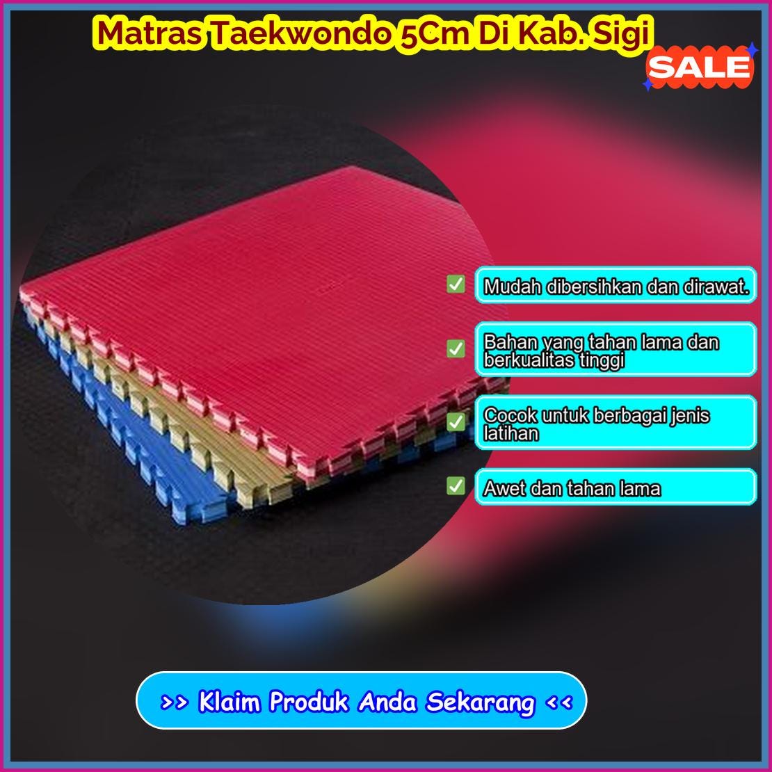 Matras Taekwondo 5Cm Di Kab Sigi