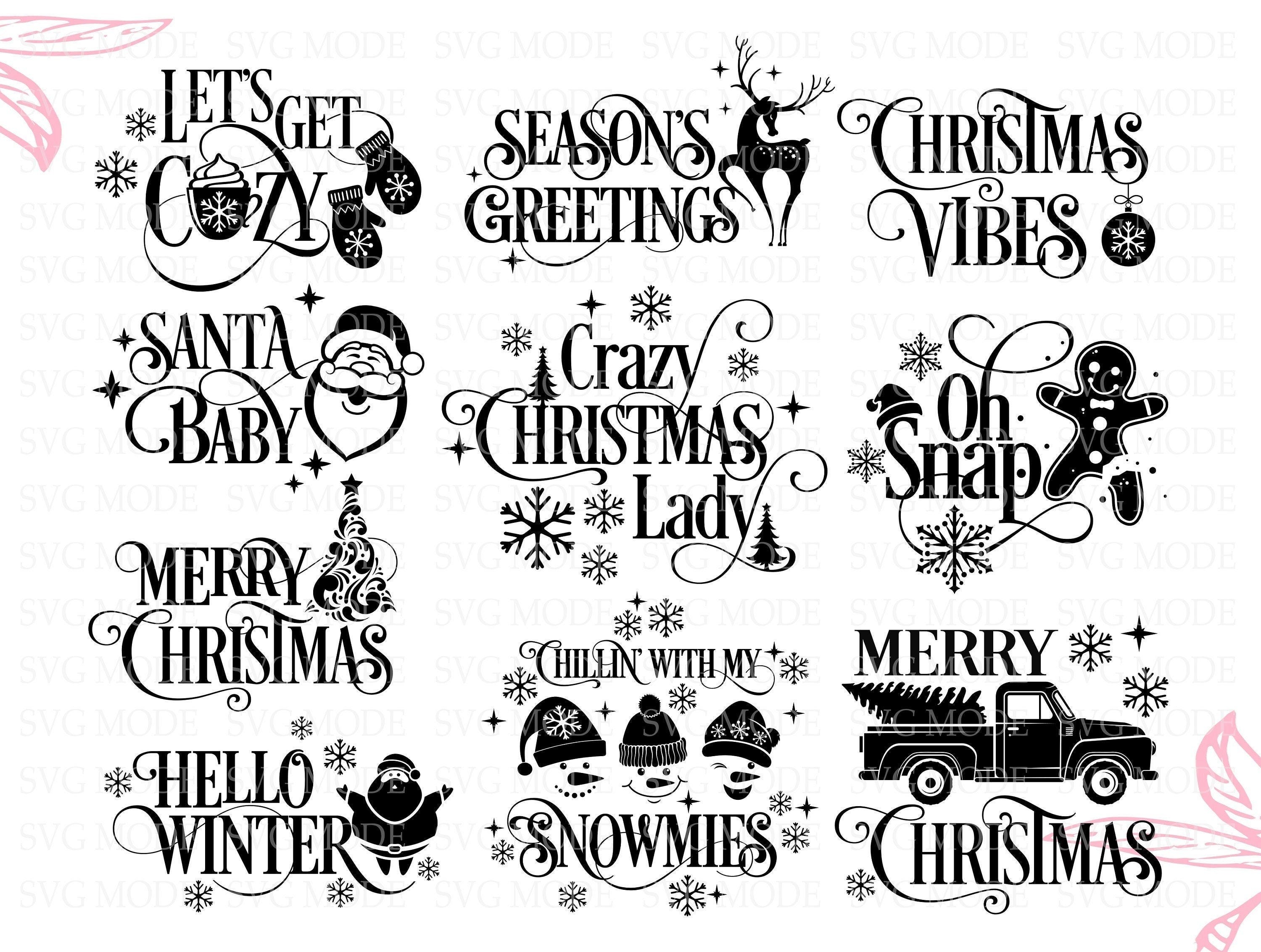 Christmas SVG Bundle, Christmas Svg Png Pdf, Farmhouse Christmas Svg, Christmas Words Bundle, Merry Christmas Svg, Winter Svg, Holiday Svg