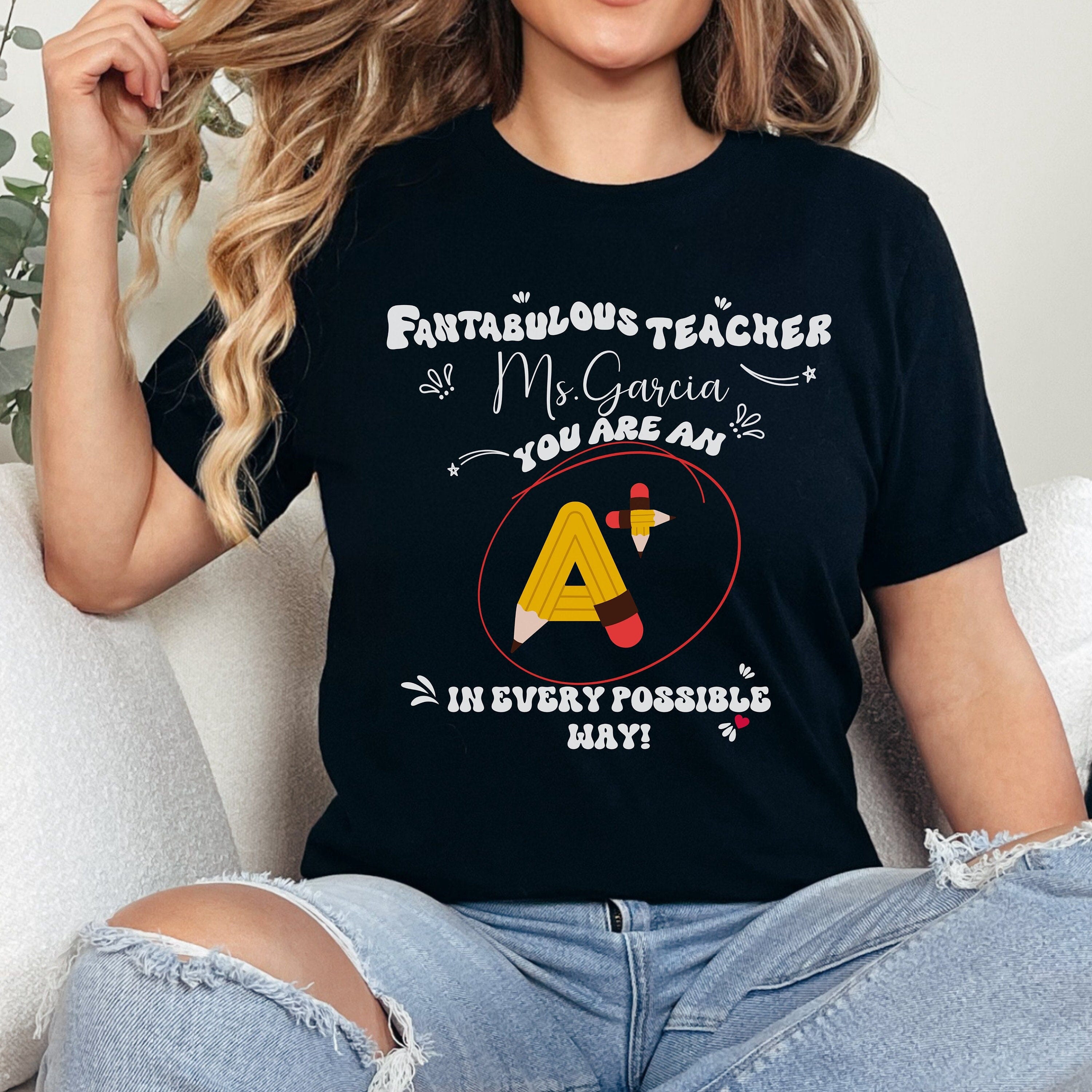 Personalized Inspirational Teacher Appreciation shirt,Custom Quote Teacher name tee,Retro Funny Elementary, Teachr End of Year Thnk You Gift