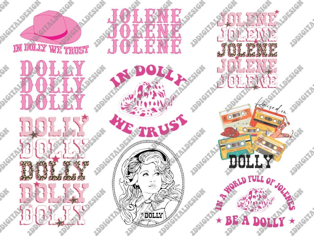 Dolly Parton Bundle, Dolly Parton Png, Raised On Png, Jolene Png, In Dolly We Trust Png, Country Music Png, Dolly Parton Shirt, 90s Country