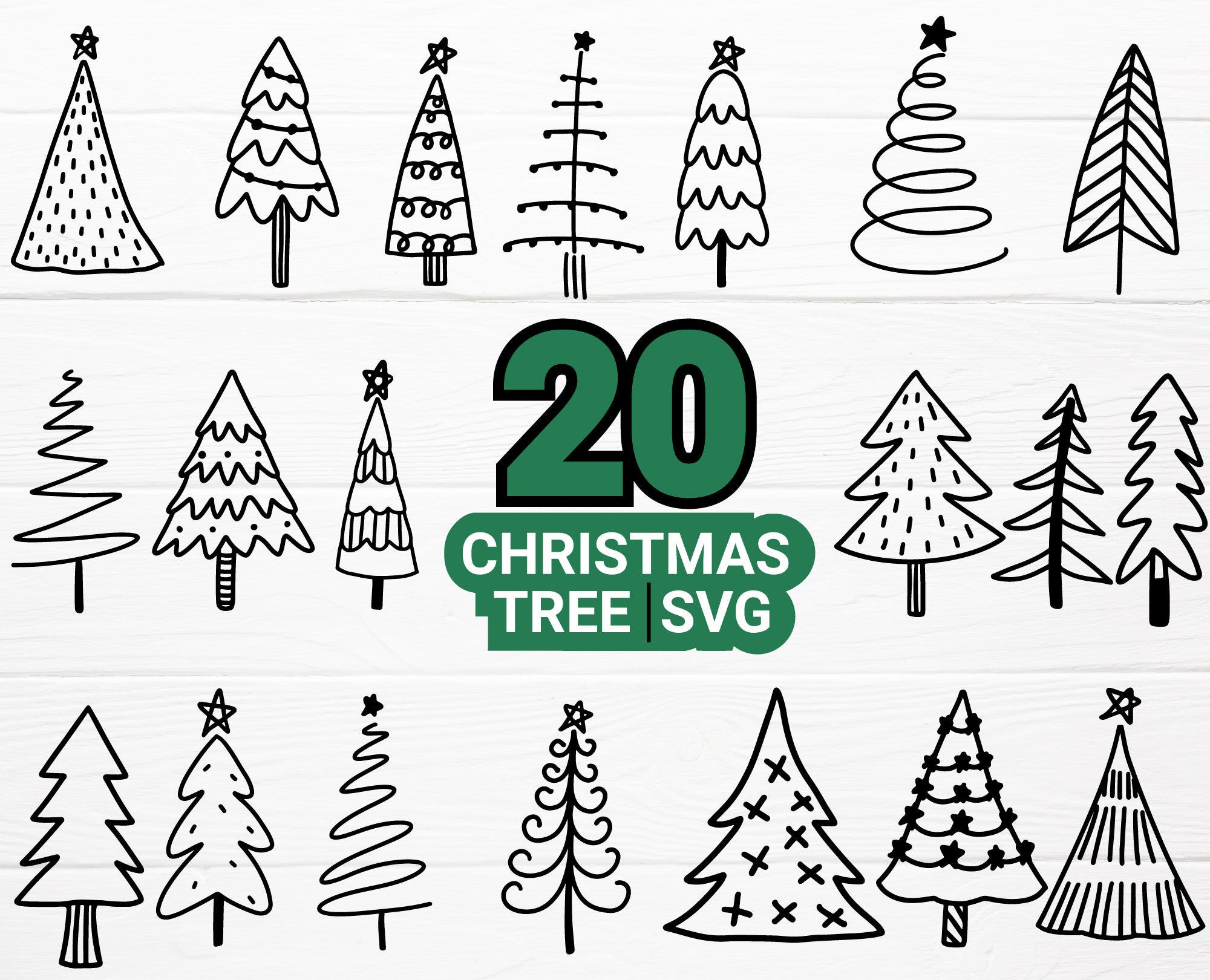 20 Christmas Tree SVG,Eps,Dxf,Png, Christmastree cut file,Xmas, cricut, Christmas bundle,