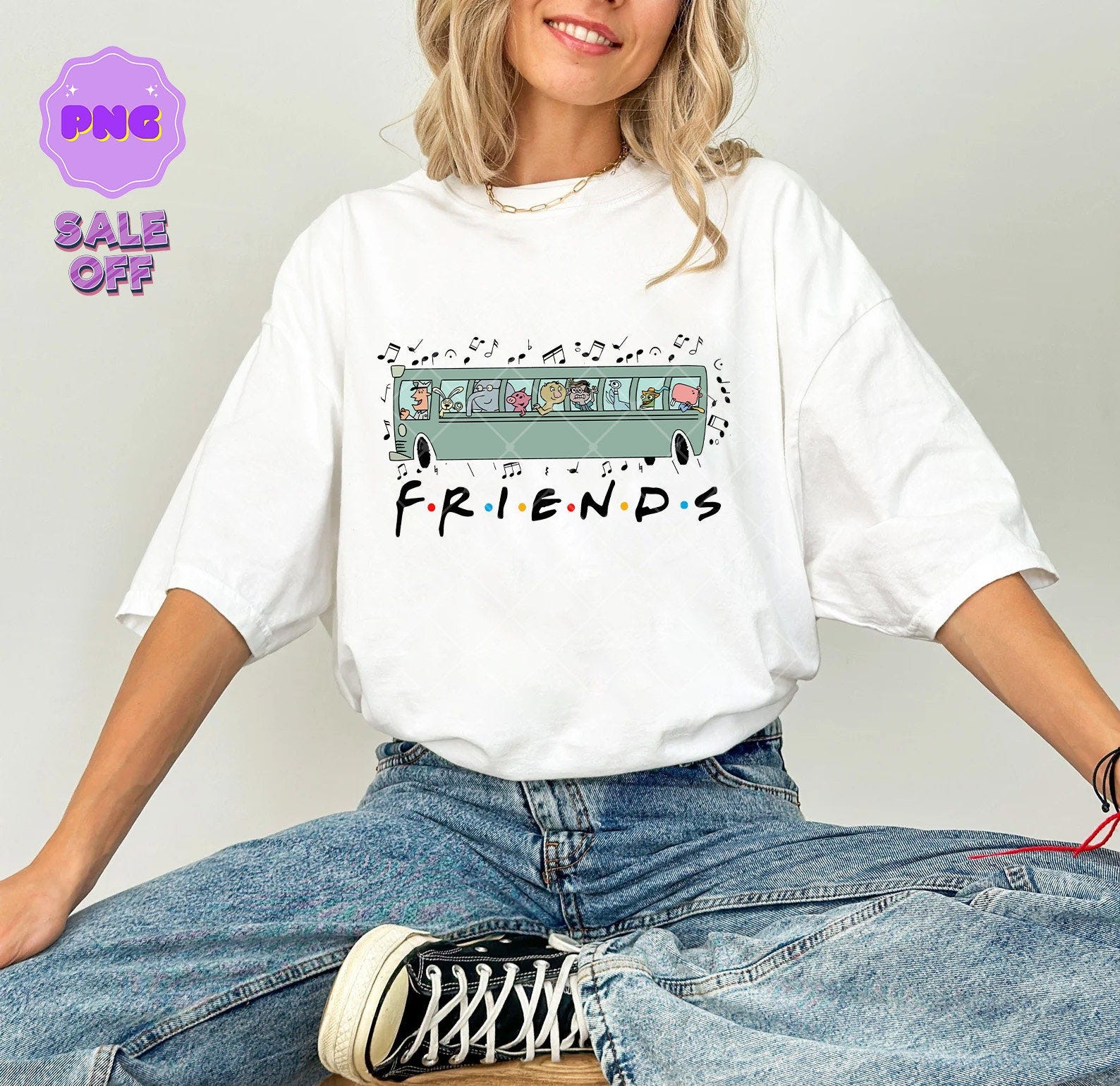 Book Characters Friends Png, Teacher Besties I Will Be There For You Teacher Png, Teacher Besties Shirt, Back to School Gift, Magic Bus Png