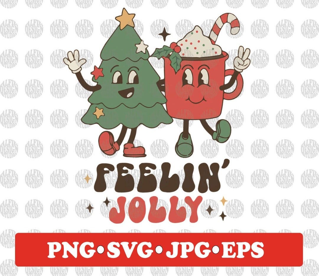 Feelin Jolly Svg, Feelin Jolly Christmas Svg, Xmas Feelin Jolly Png, Feel Jolly Jpg, Feelin Jolly Digital Item, Easy for Cut Svg, Cricut Png