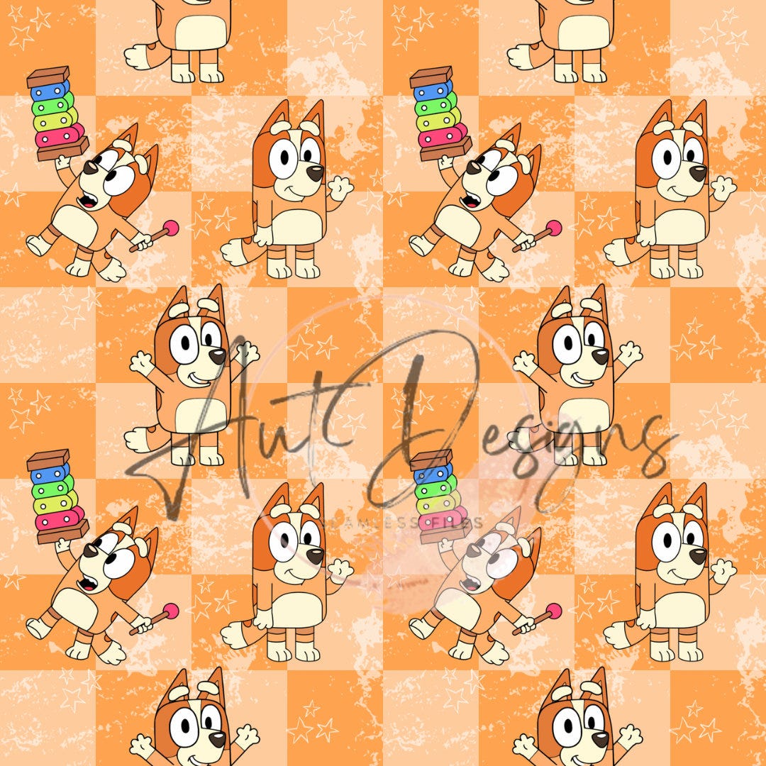 Orange dog orange checkered seamless file