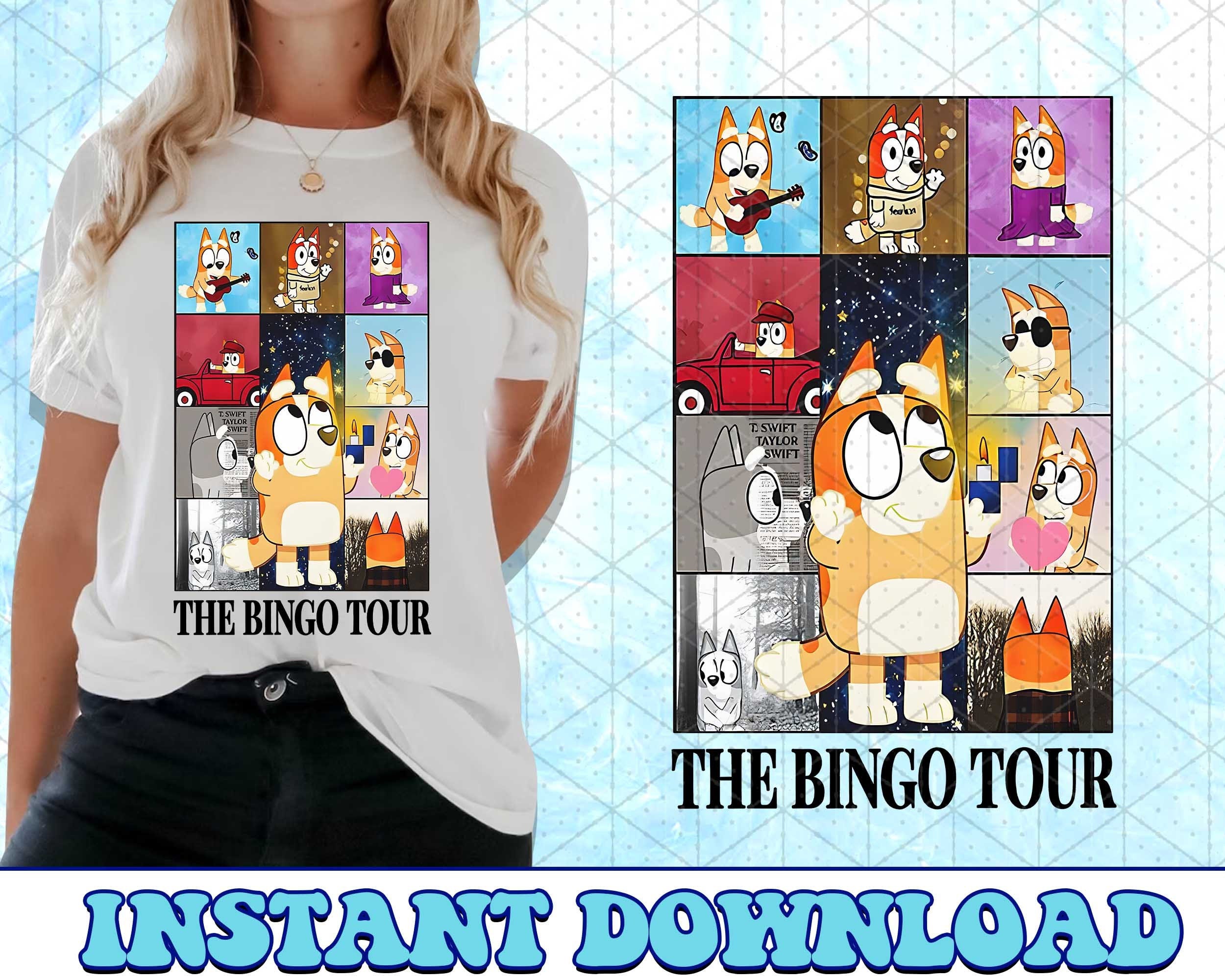 The Bingo tour Bluey PNG, Bluey Family PNG, Bluey The Eras Tour Png, Bluey Bingo Png, Bluey Mom Png, Bluey Dad Png, Bluey Friends Png