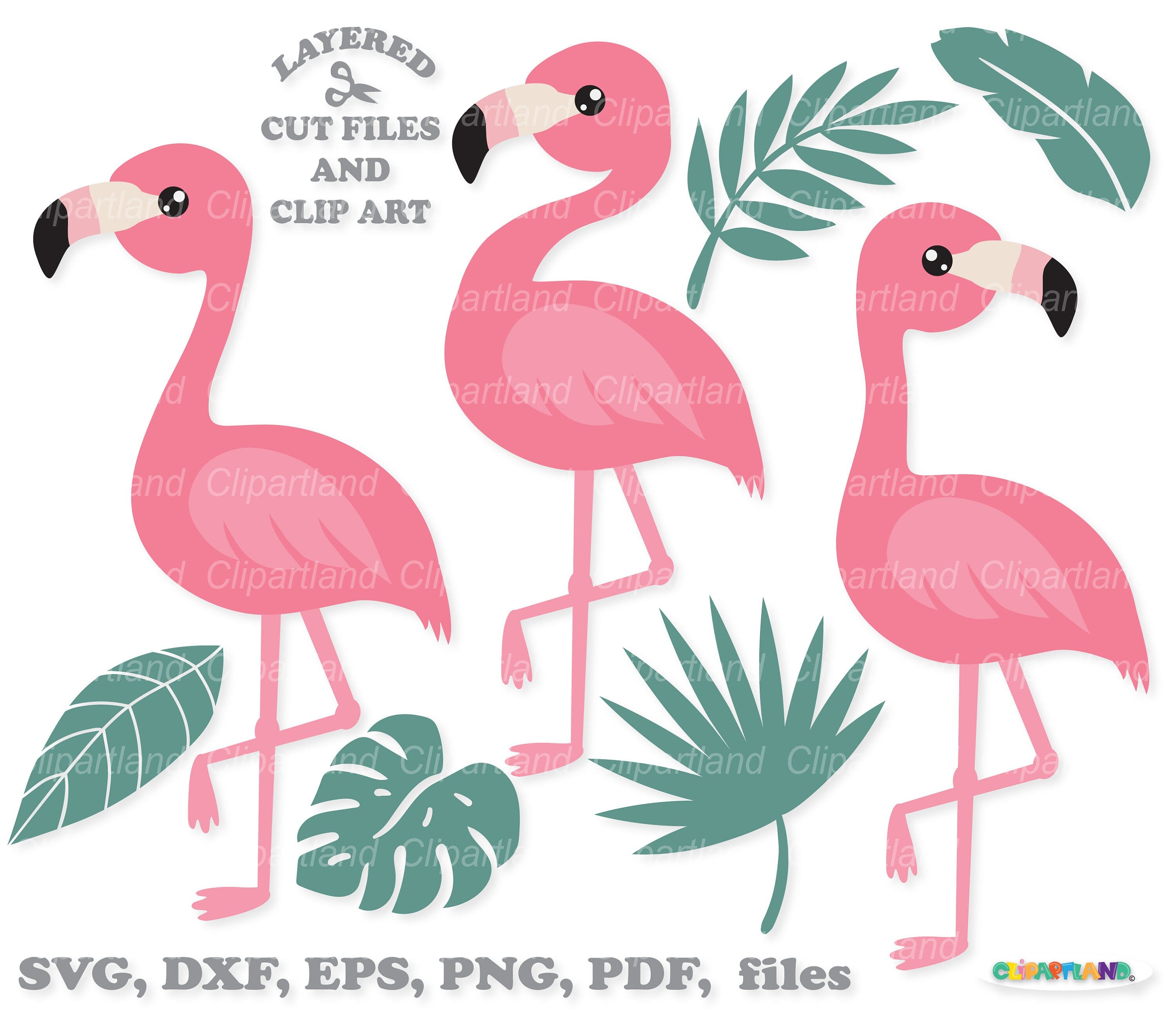 INSTANT Download. Cute flamingo bird svg cut file for Cricut, Silhouette and clip art. Commercial license is included! F_9.