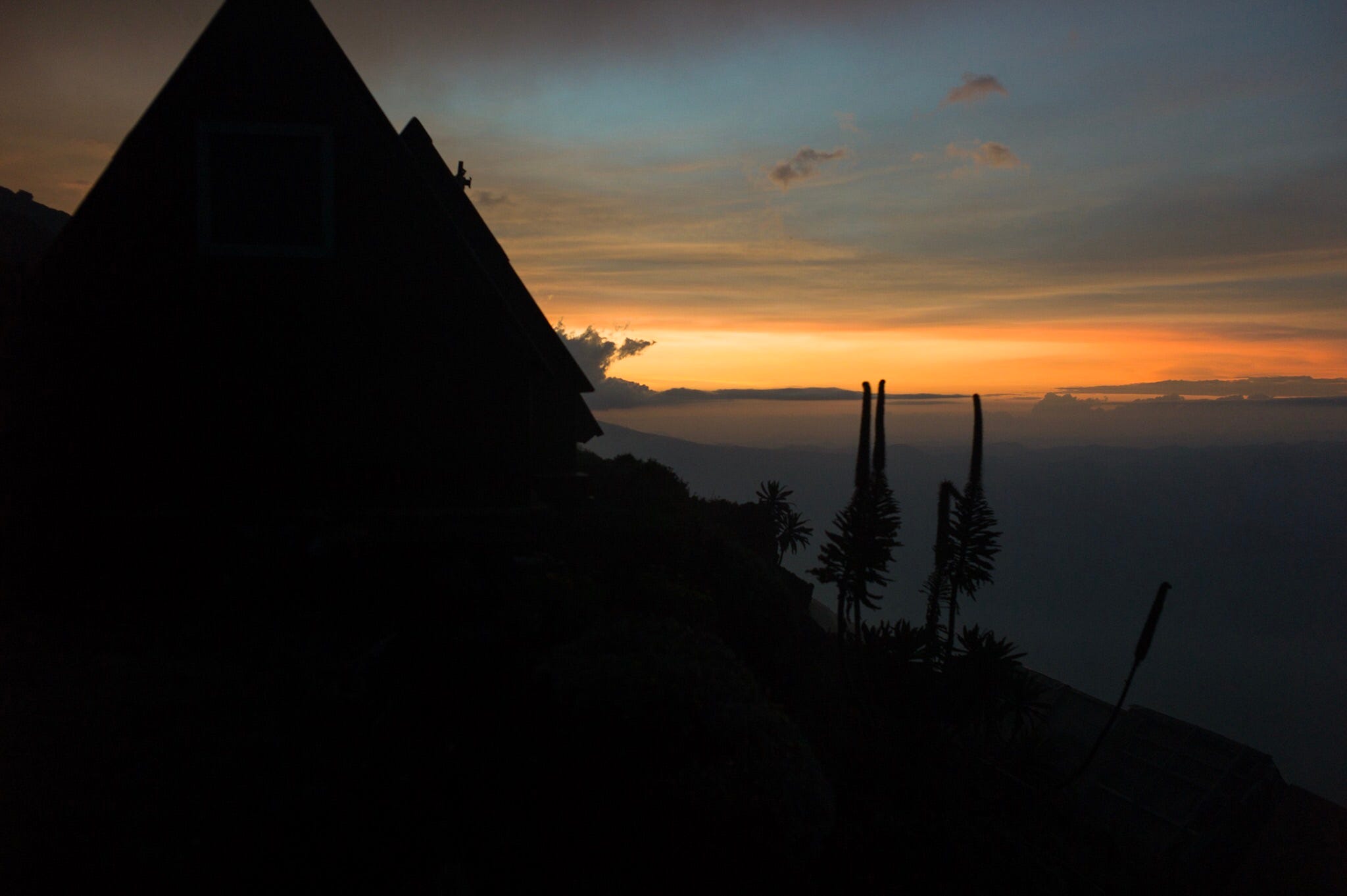 Incredible sunset and morning on top of Nyiragongo