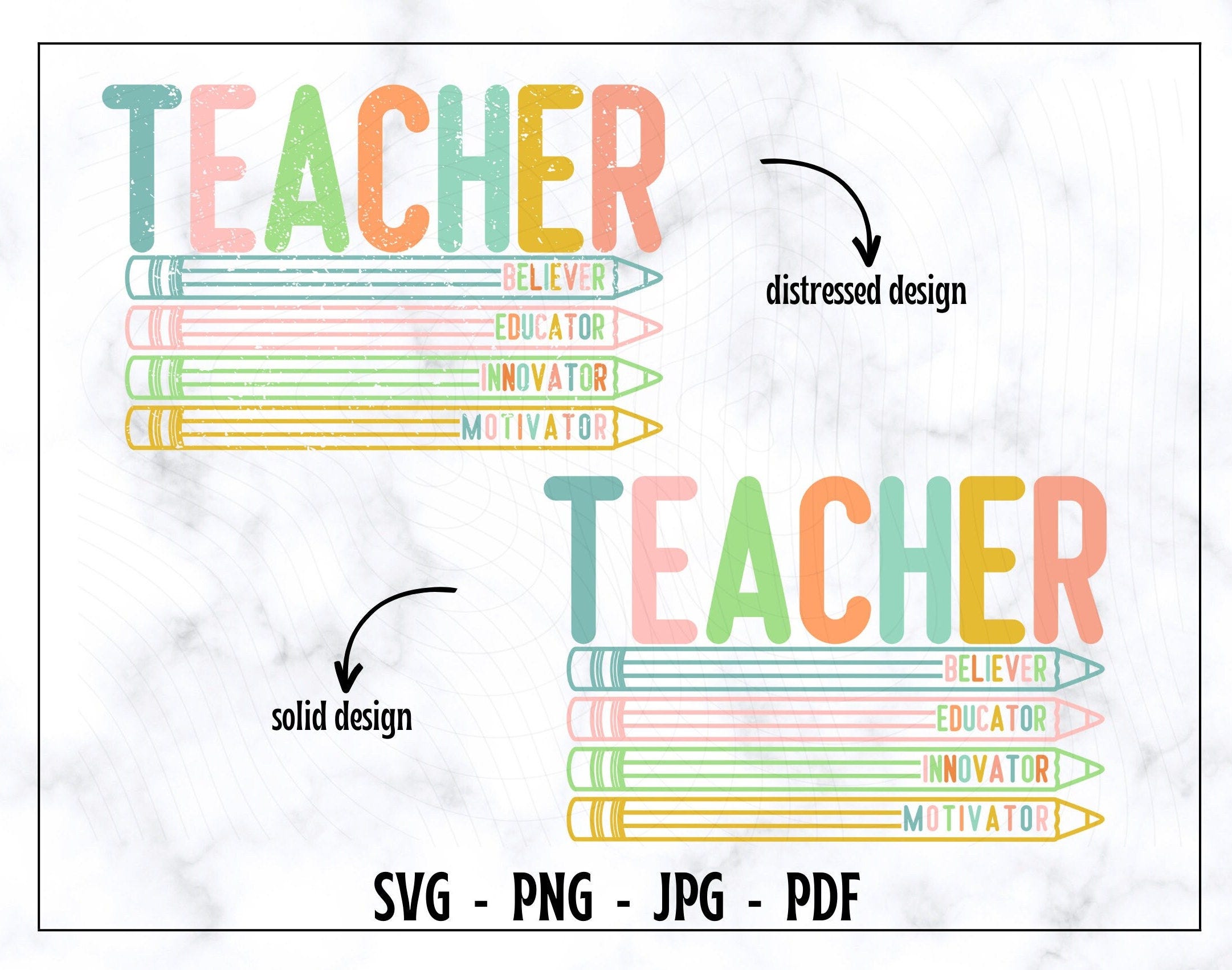 Retro Teacher SVG-PNG, Teacher Svg, Teacher Shirt Svg, Teacteh Life Svg, Back To School Svg, Teacher Clipart, Trendy Teacher Shirt Svg,