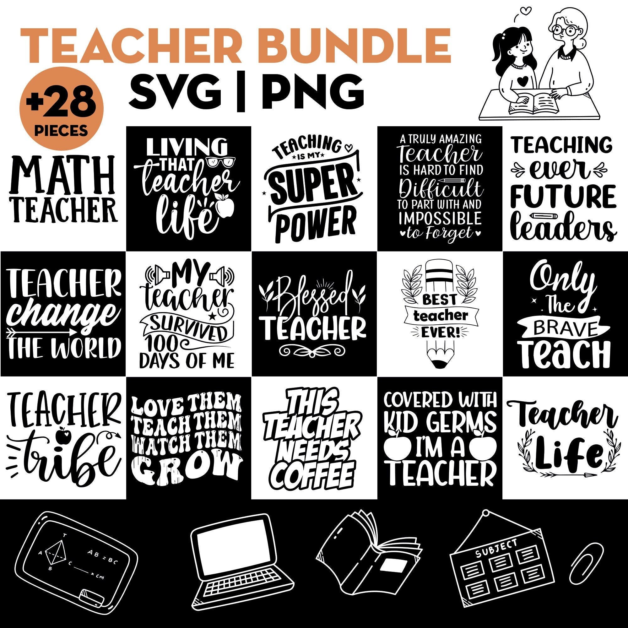 Teacher Svg Bundle | Teacher Appreciation Svg | Teacher Svg | Teacher Quote Svg | School Svg | Teacher Life Svg | Back to School Svg