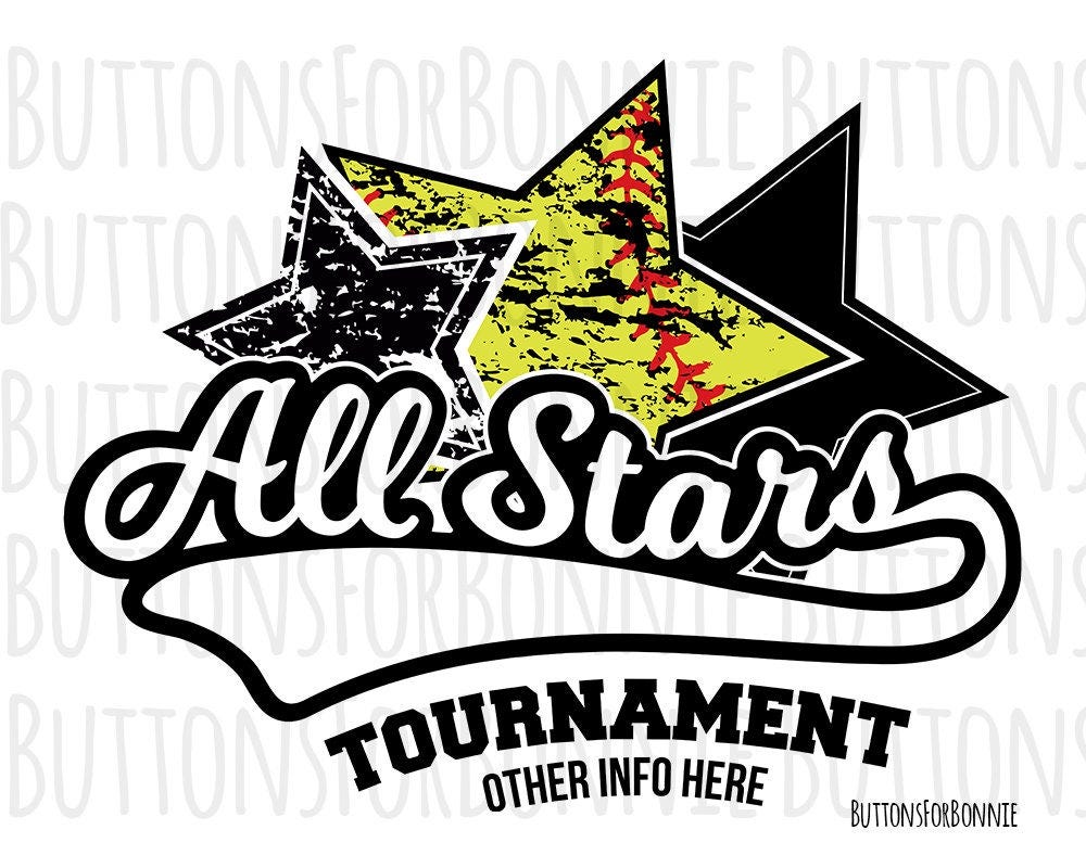 All Stars svg, All Stars Tournament, Tournament svg, Softball Svg, template, emblem, softball team, stitching, cutting file, shirt design