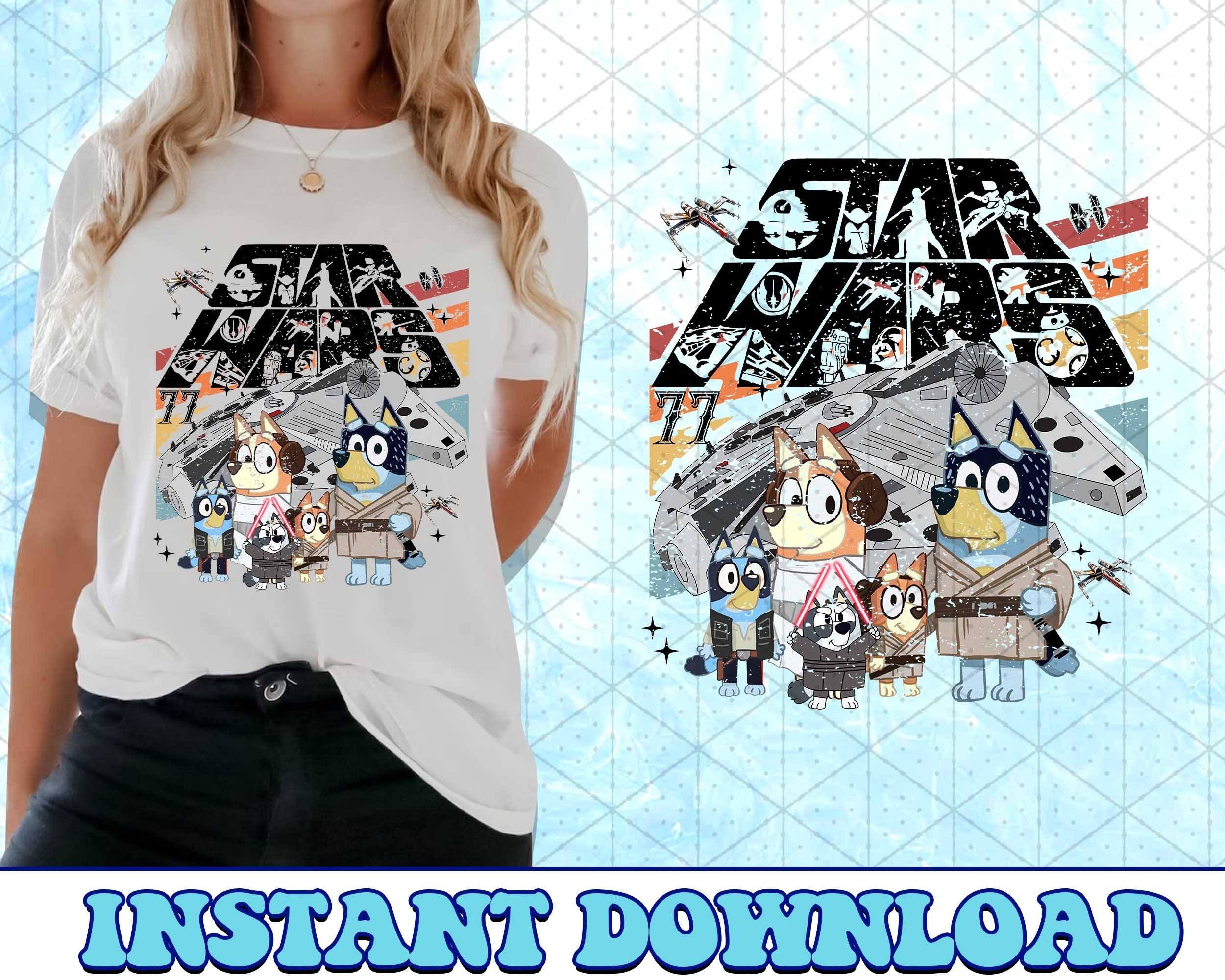 Star War Bluey PNG, Bluey Family PNG, Bluey The Eras Tour Png, Bluey Bingo Png, Bluey Mom Png, Bluey Dad Png, Bluey Friends Png