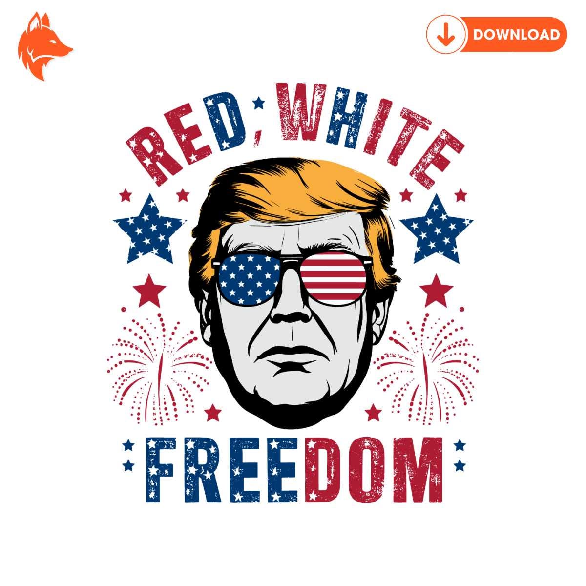 Red White And Freedom Trump Patriotic SVG