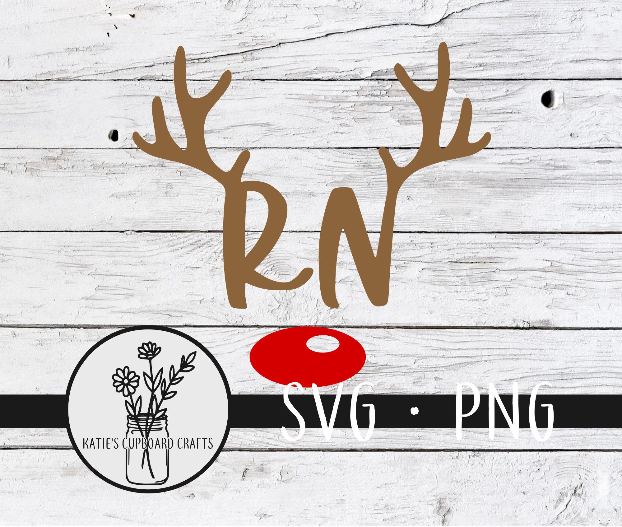 RN Reindeer; Nurse Reindeer - SVG Cut File