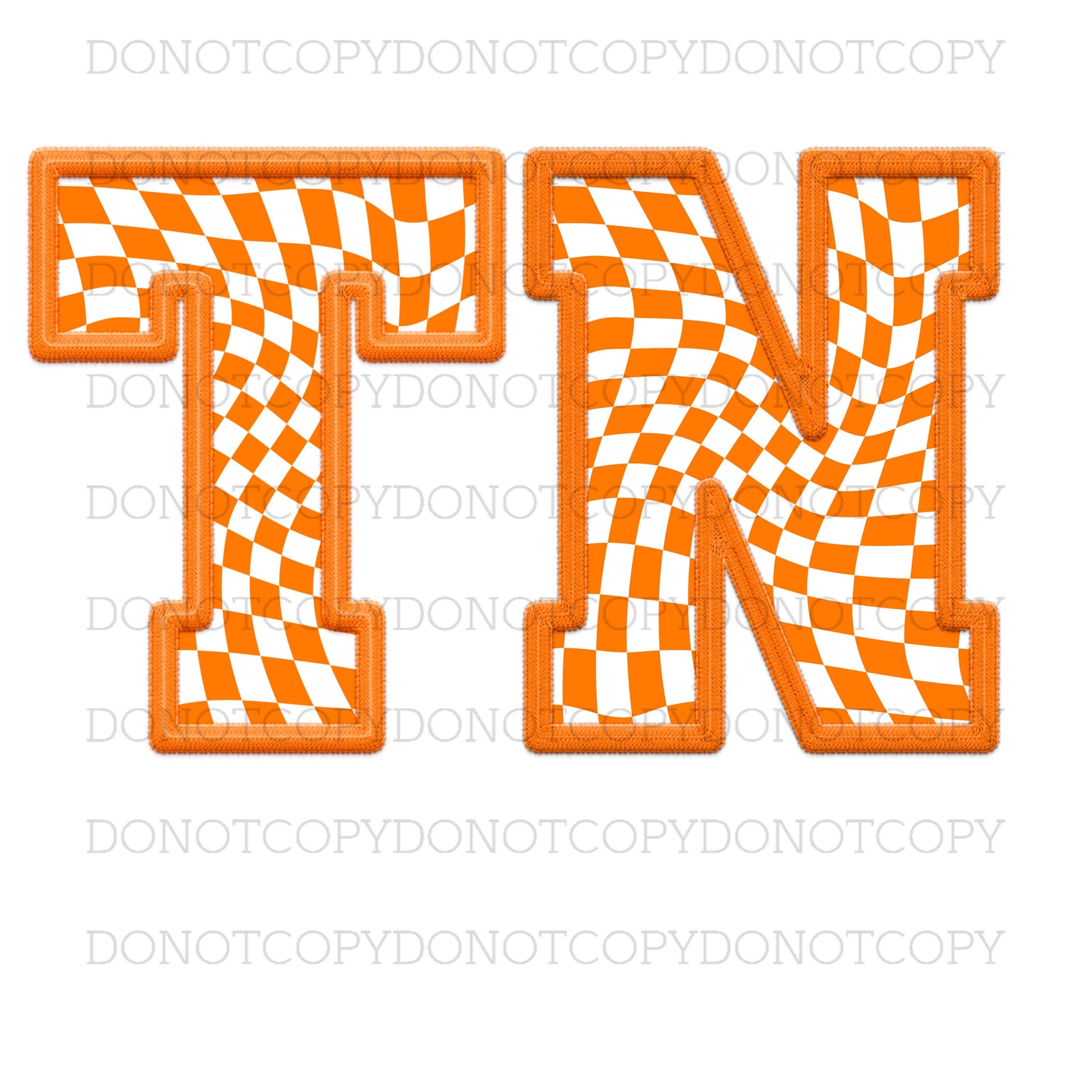 Faux Embroidered TN PNG - Digital Download ONLY | Sublimation, Dtf, Football Png, Digital Design, Vols, sec, Tennessee, Tn, faux embroidered