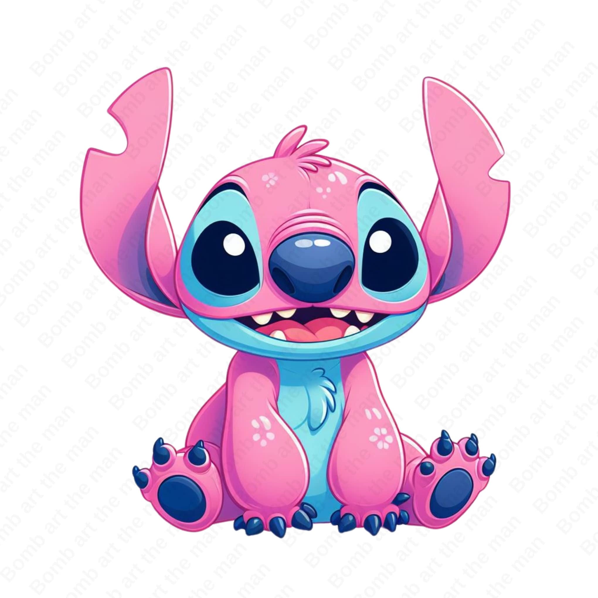 cute stitch angel clipart, stitch angel png, stitch pink clipart