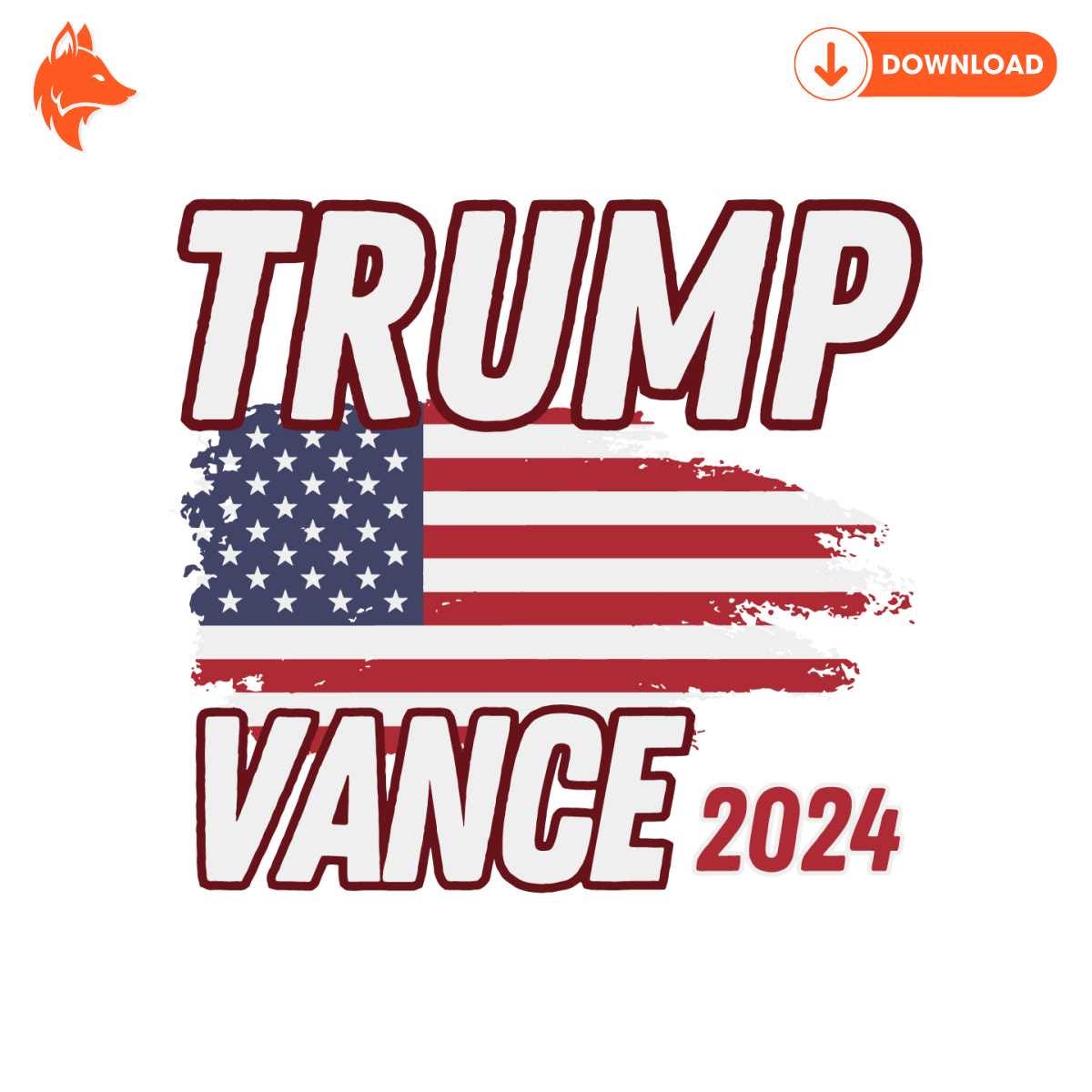 Free Trump Vance 2024 Flag MAGA SVG