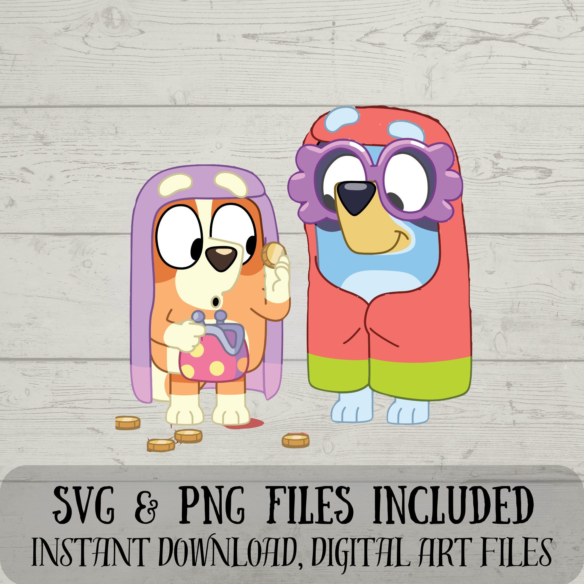 Bluey and Bingo Grannies SVG - Bluey SVG - Bingo SVG - Digital Download - Fun Crafting - Funny Bingo & Bluey Moments - svg and png included