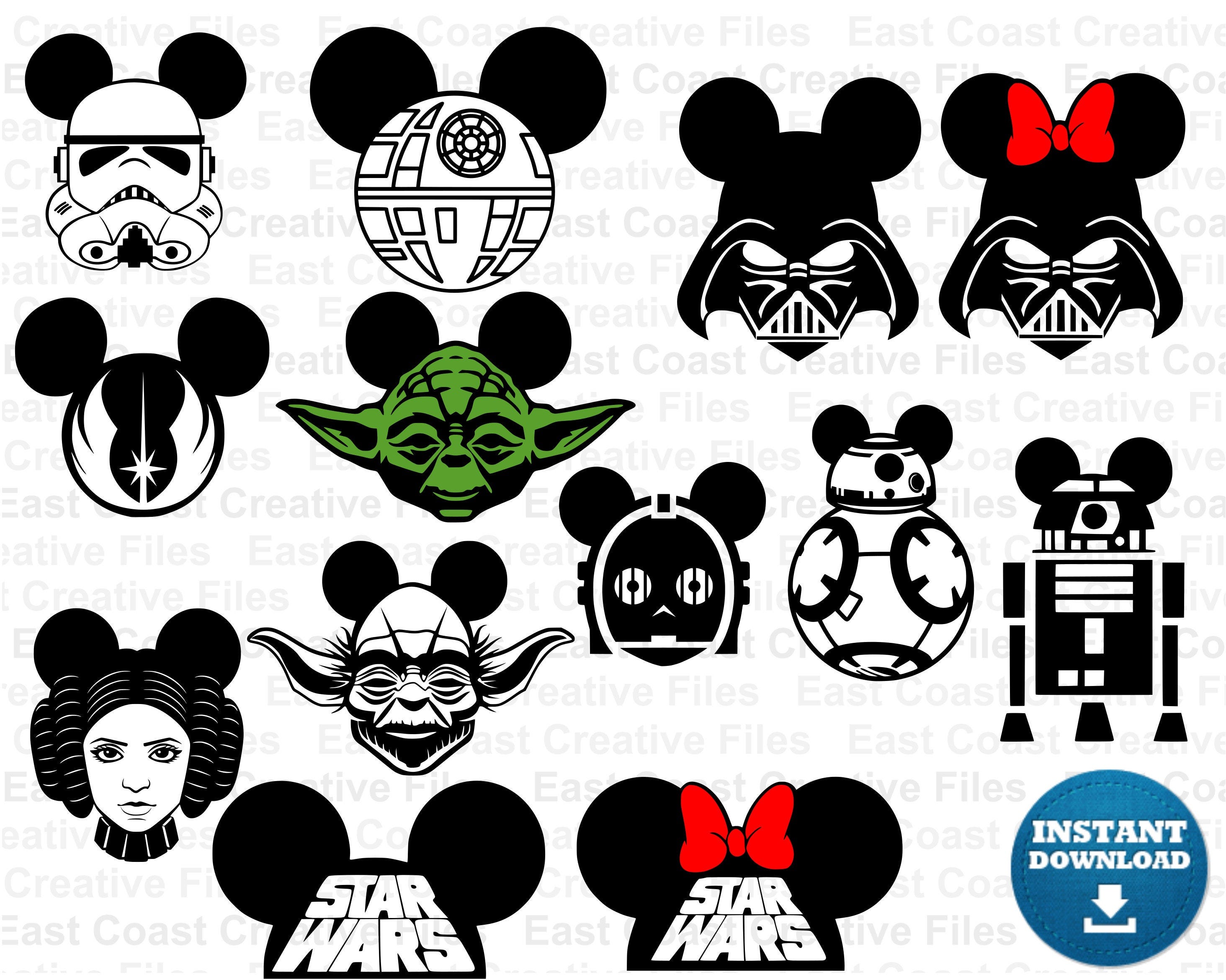 Star Wars with Mickey ears SVG, Family vacation shirts svg, Family Vacation svg, svg, dxf, eps, png digital download