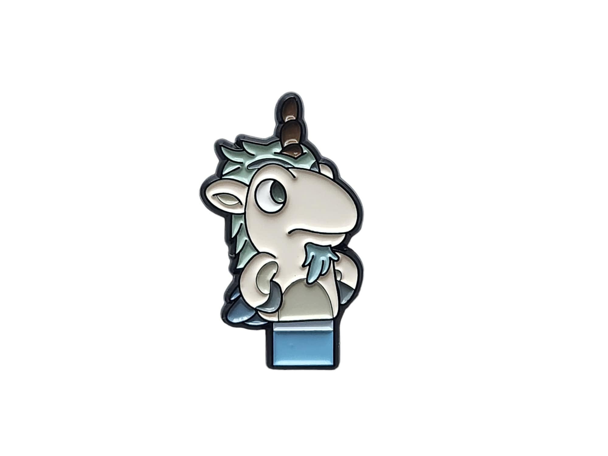 Blue Dog Unicorse Inspired Pin