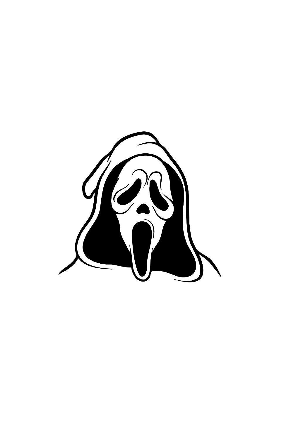 Ghostface svg vector png pdf psd jpeg cricut halloween svg gjostface silhouette digital download 300 dpi