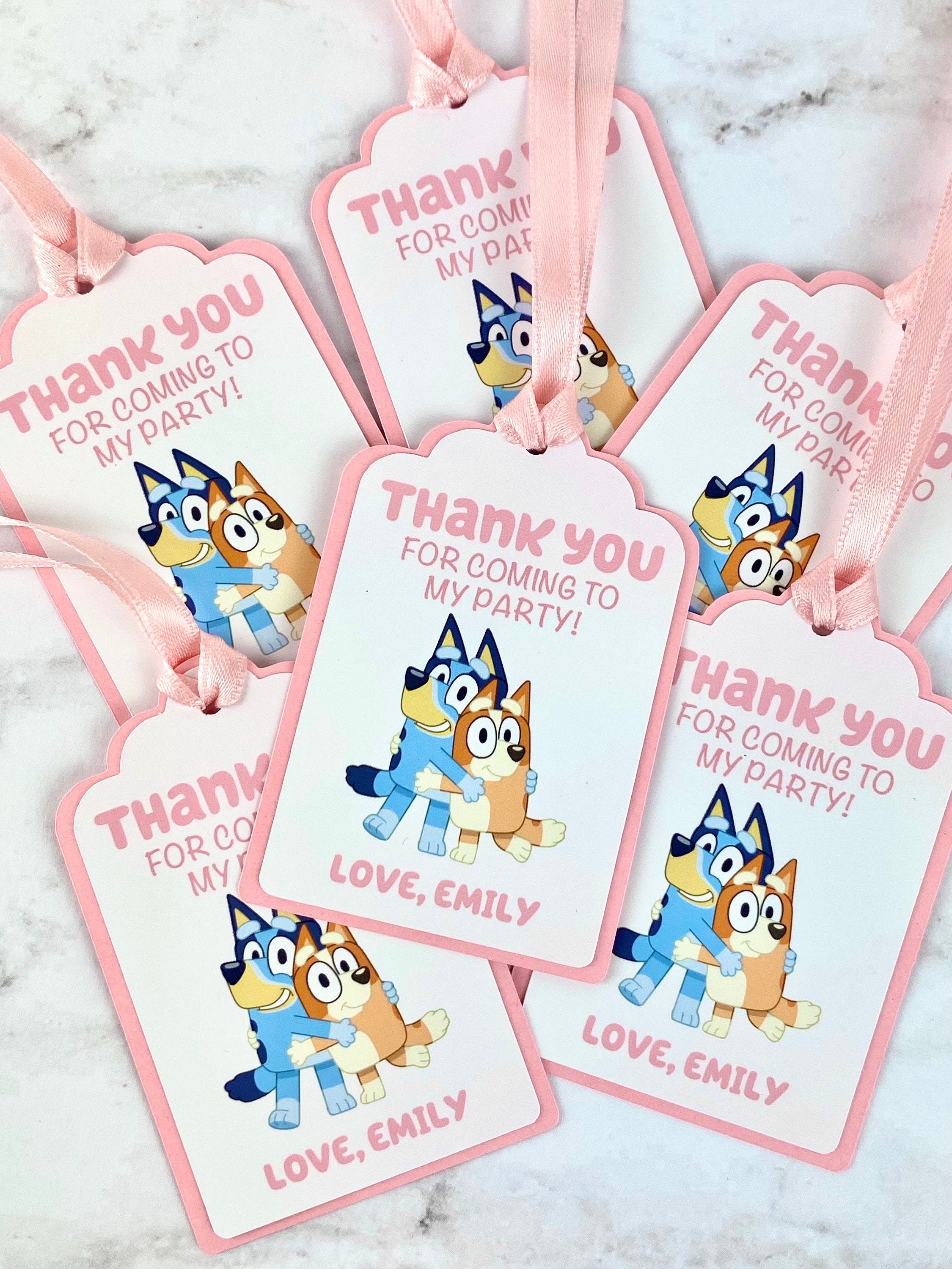 Bluey Favor Tags, Bluey Thank you Tags, Bluey Party Decoration, Bluey Birthday, Blue Dog Theme Party, Bluey Heeler, Bluey and Bingo