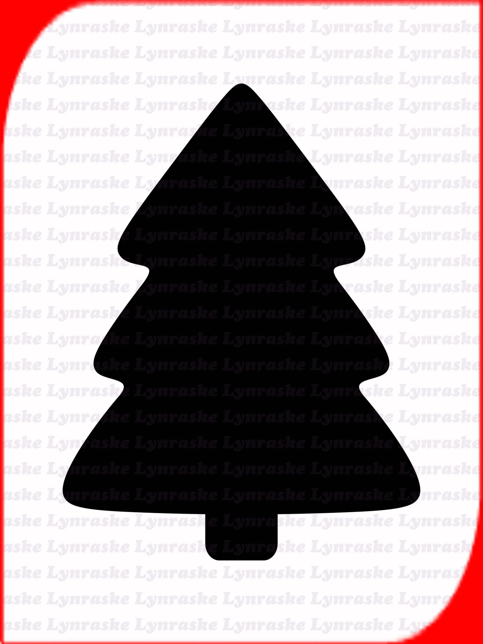 Simple Christmas Tree Silhouette SVG, svg, dxf, Cricut, Silhouette Cut File, Instant Download
