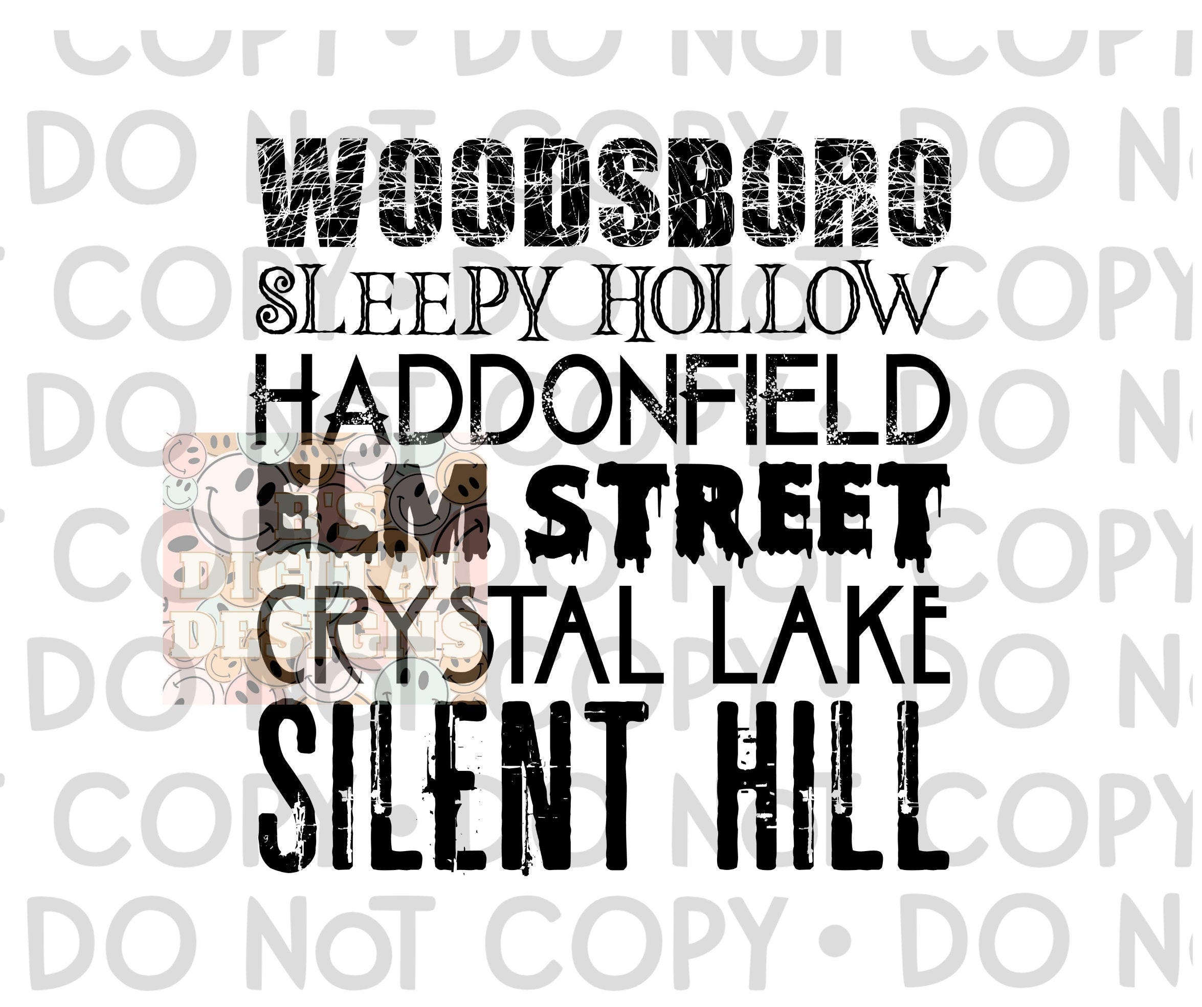 horror movie towns, horror streets, halloween, horror, killers, png, digital download, sublimation