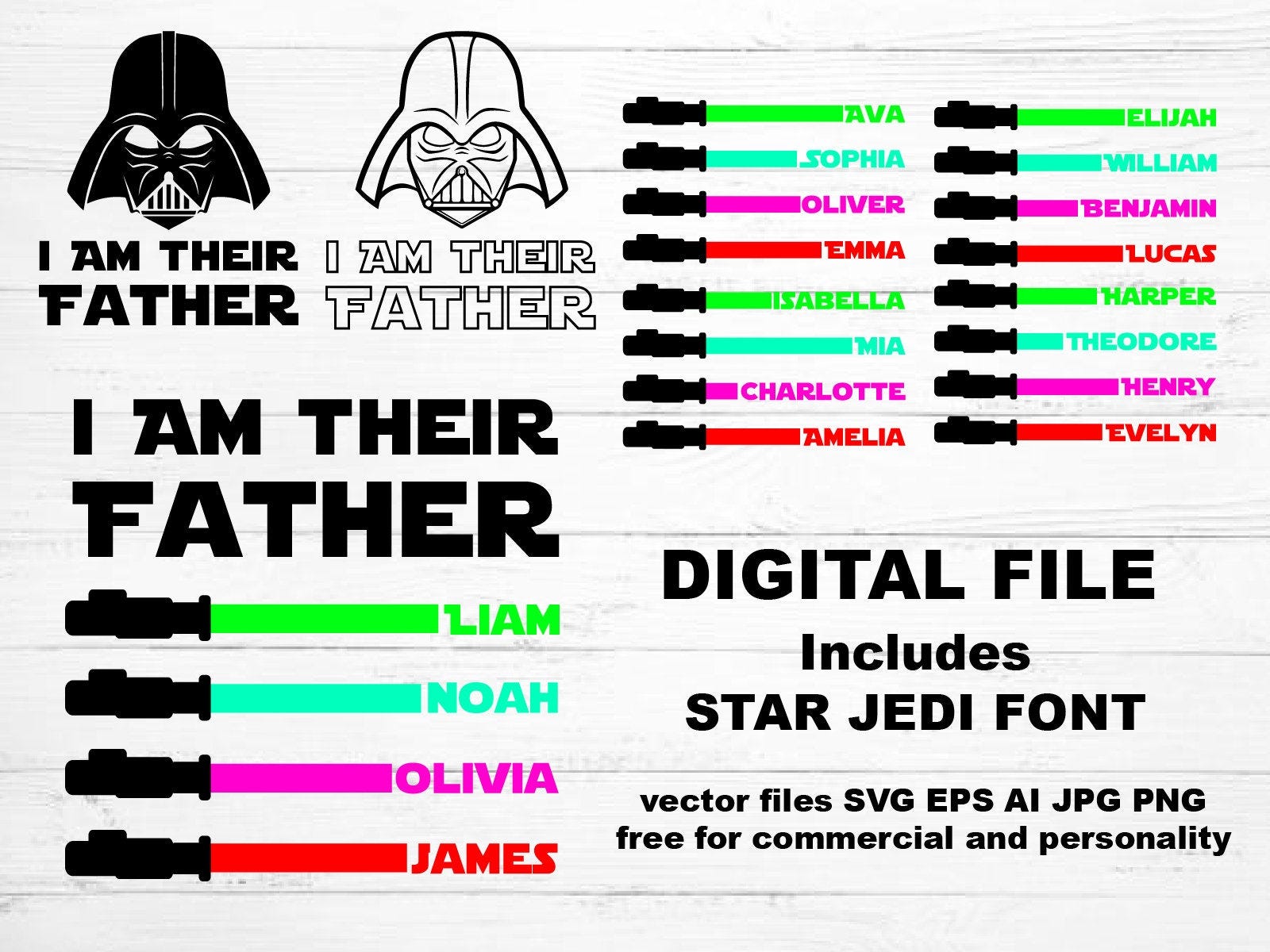 I Am Their Father Svg 2024, Happy Fathers Day, I Am Your Father Svg, Funny Gift For Dad, Light Saber Svg, Gift For Dad, Best Father, Dad svg