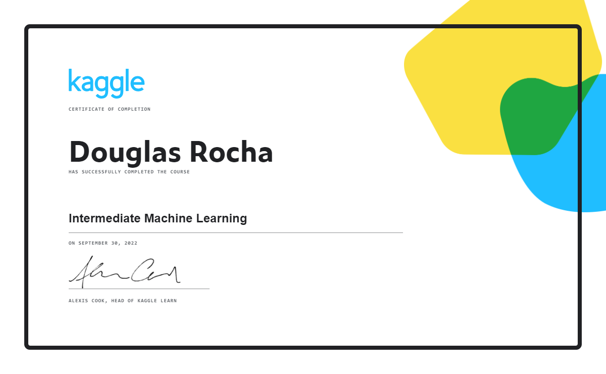 Kaggle Completion Certificate