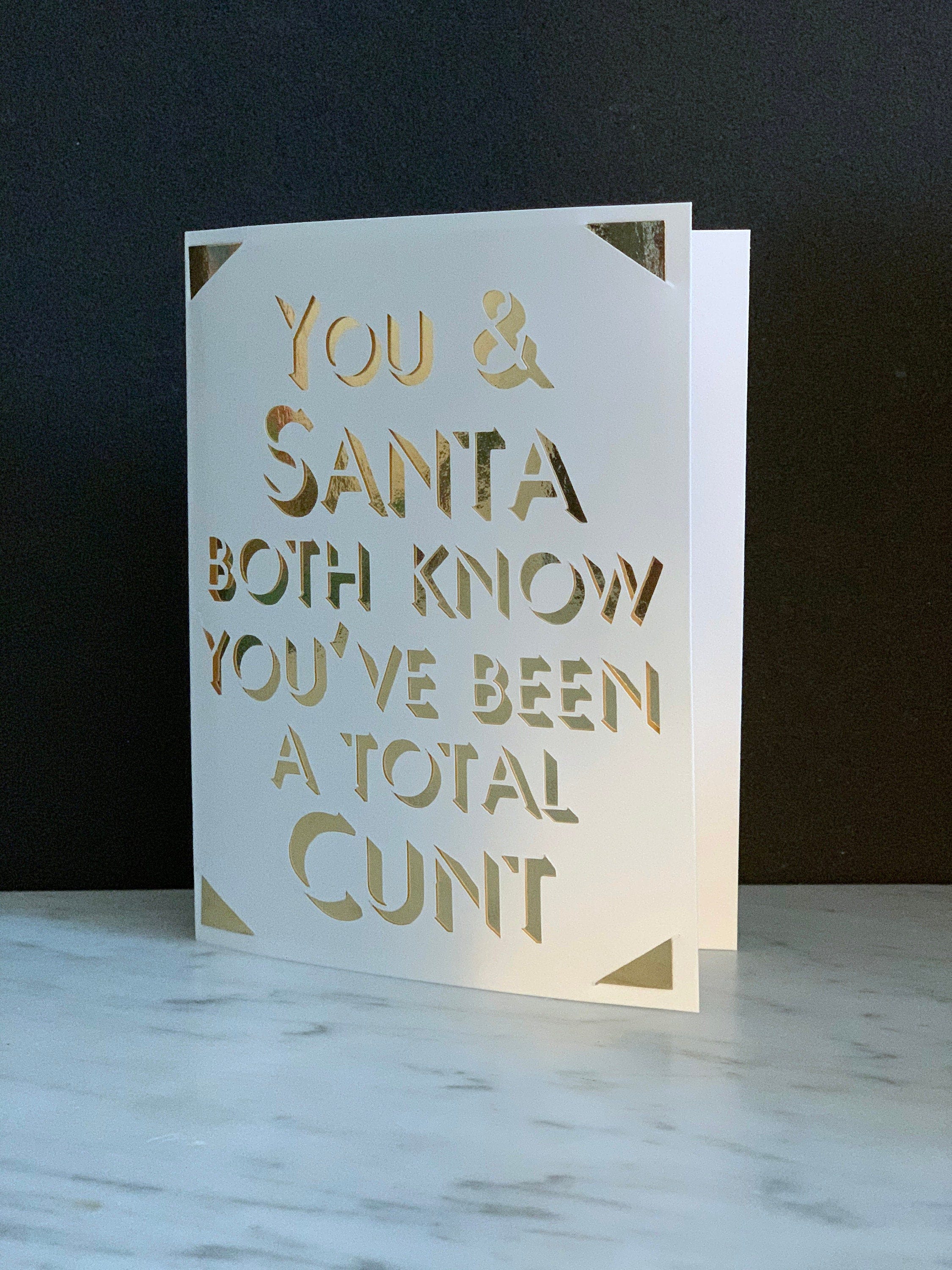 Christmas Card Cut File "You and Santa both know you