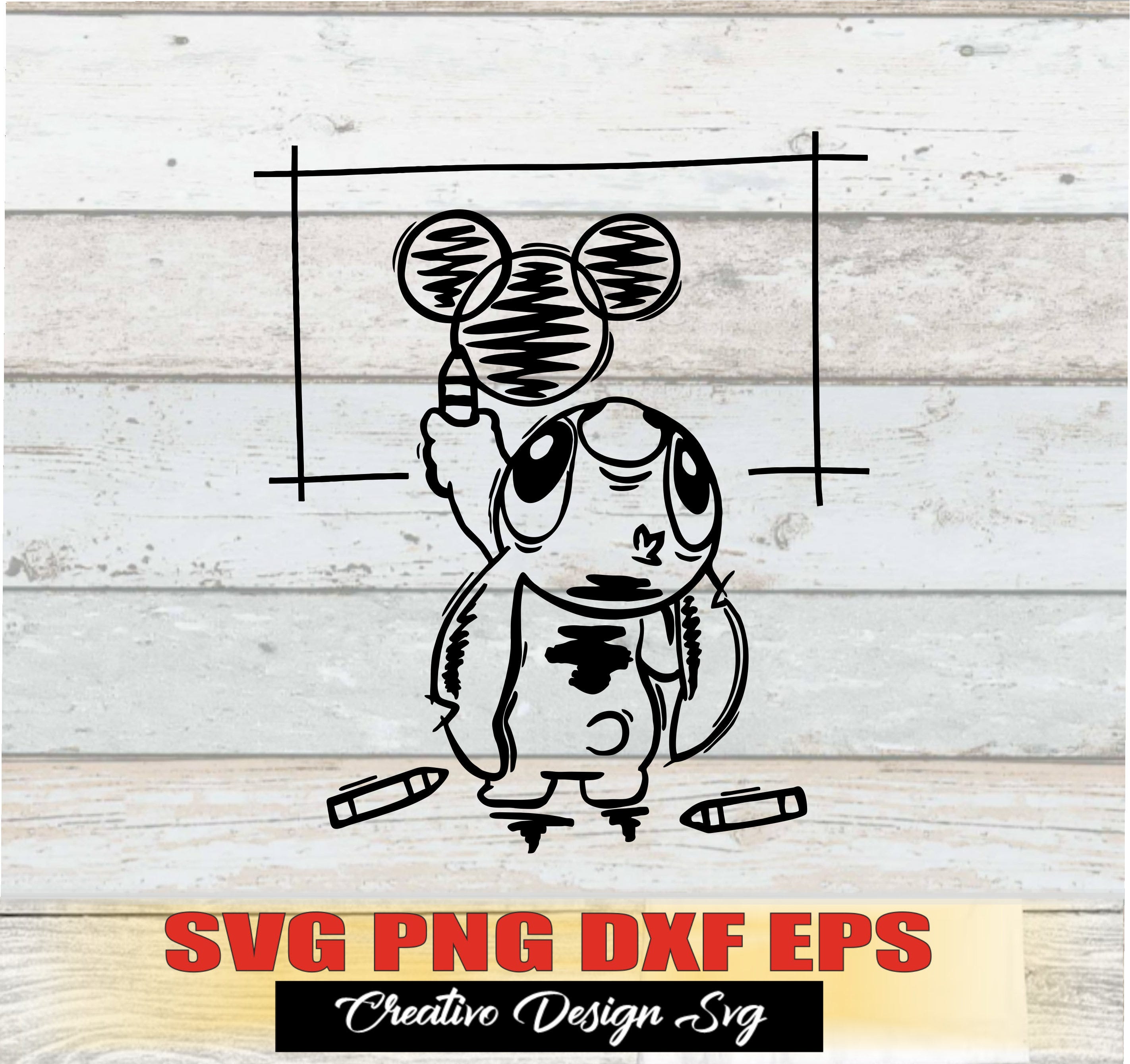 Stitch sketched Svg Png Dxf Eps Pdf, Stitch draws Mickey Svg, Mouse Svg, Mouse Friends Svg, Funny Stitch Png, Disneyland SVG files Cricut