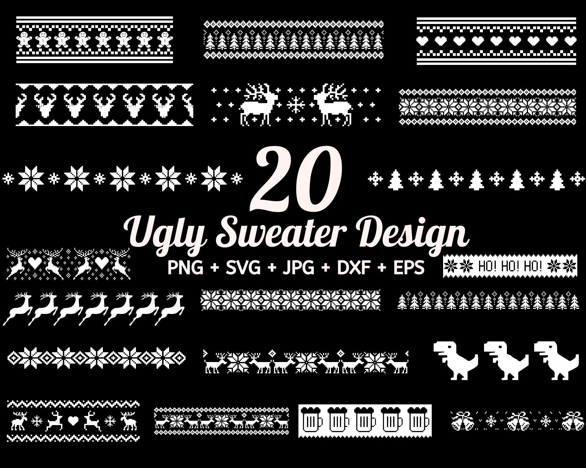 20 Christmas Ugly Sweater Templates, Bundle Svg, Ugly Sweater Svg for Cricut, SUgly Sweater Svg, ilhouette, sweater svg By Solo Wild