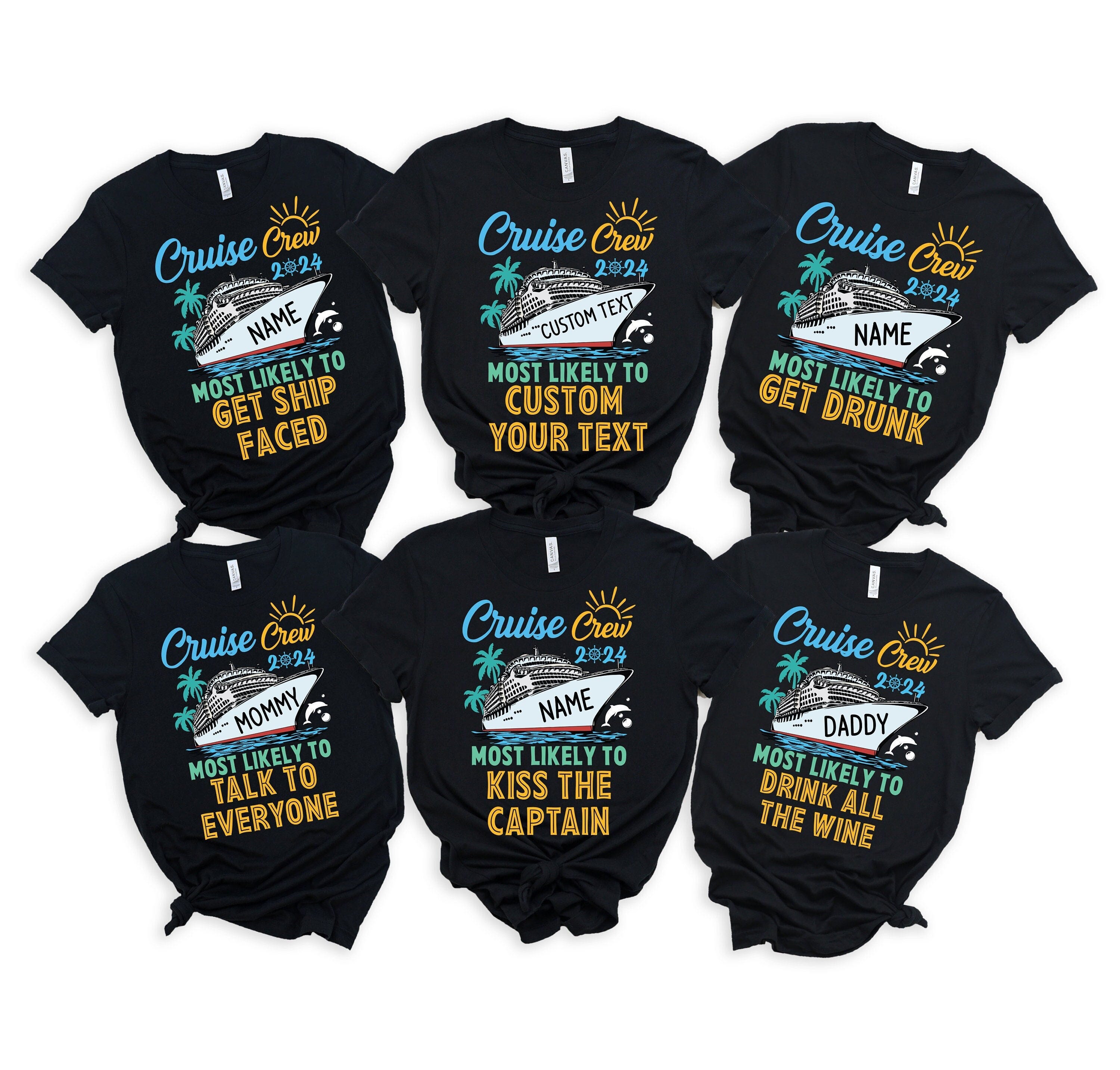Custom and 40 Quotes Cruise Crew 2024 Most Likely to Shirt, Custom Name Cruise Crew Shirt, Funny Matching Cruise Shirt, Cruise Shirt, Cruise