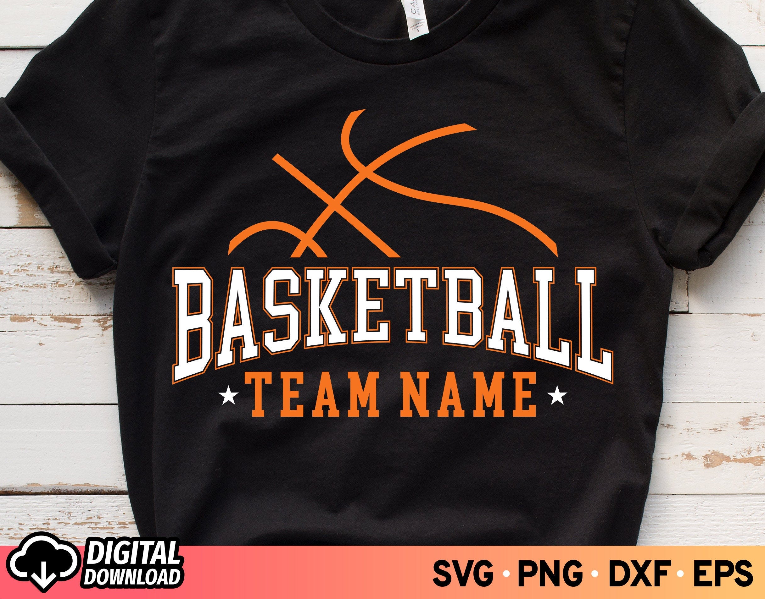Basketball Team Name SVG, Basketball Team Logo Design, Basketball Mom Svg, Basketball Shirt Svg, Football Clipart, SVG Files for Cricut, Png