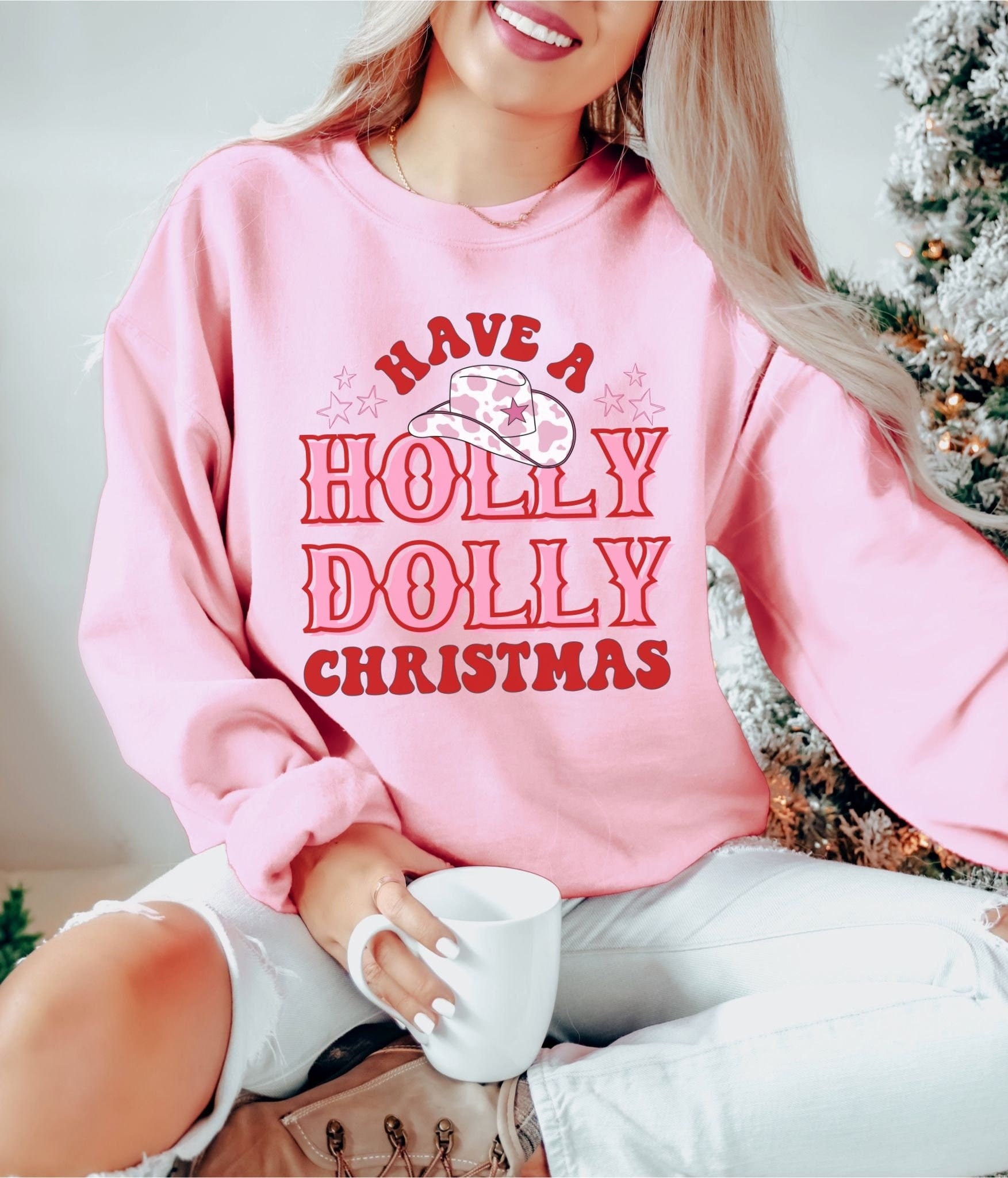 Holly Dolly Christmas Sweatshirt, Western Christmas, Cowgirl Christmas Shirt, Country Christmas Sweater, Best Friend Gift, Family Christmas