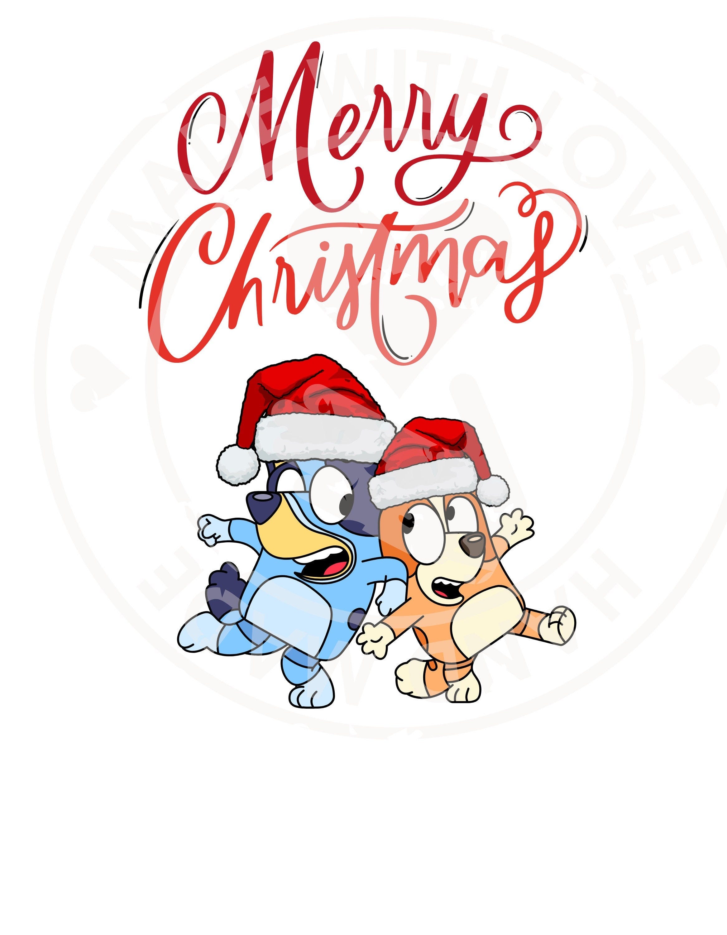 Bluey Christmas - MULTIPLE DESIGNS - PNG