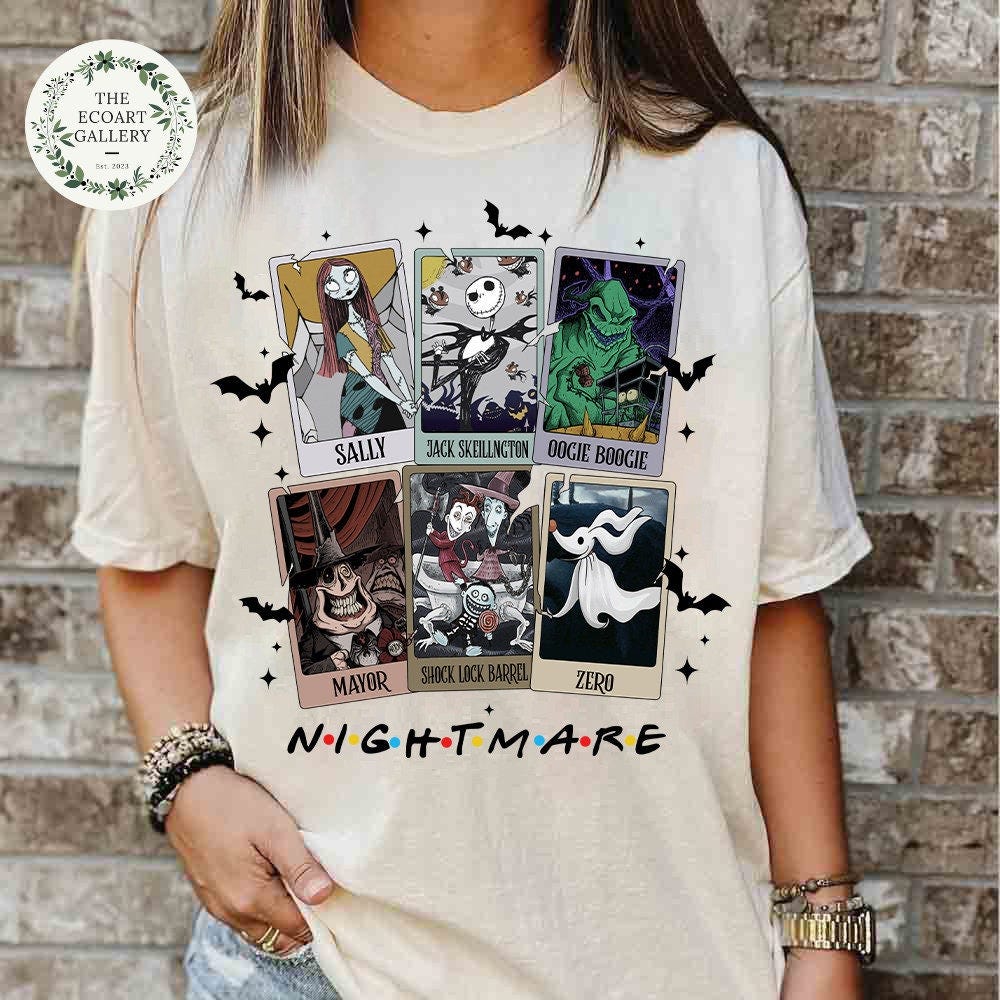 Vintage Nightmare Before Christmas Tarot Cards Shirt, Disneyland Halloween Shirt, Retro The Haunted Mansion shirt, Halloween Party 2024